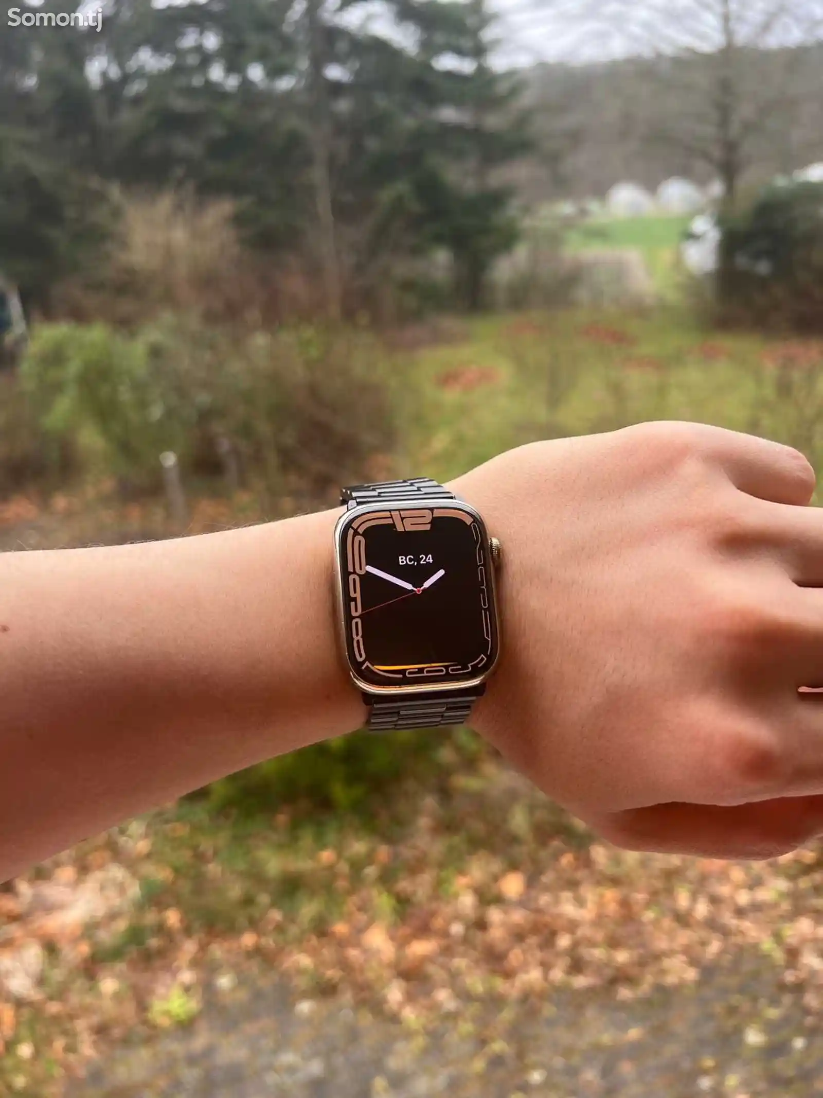 Смарт часы Apple Watch Series 7 gold stainless steel-1