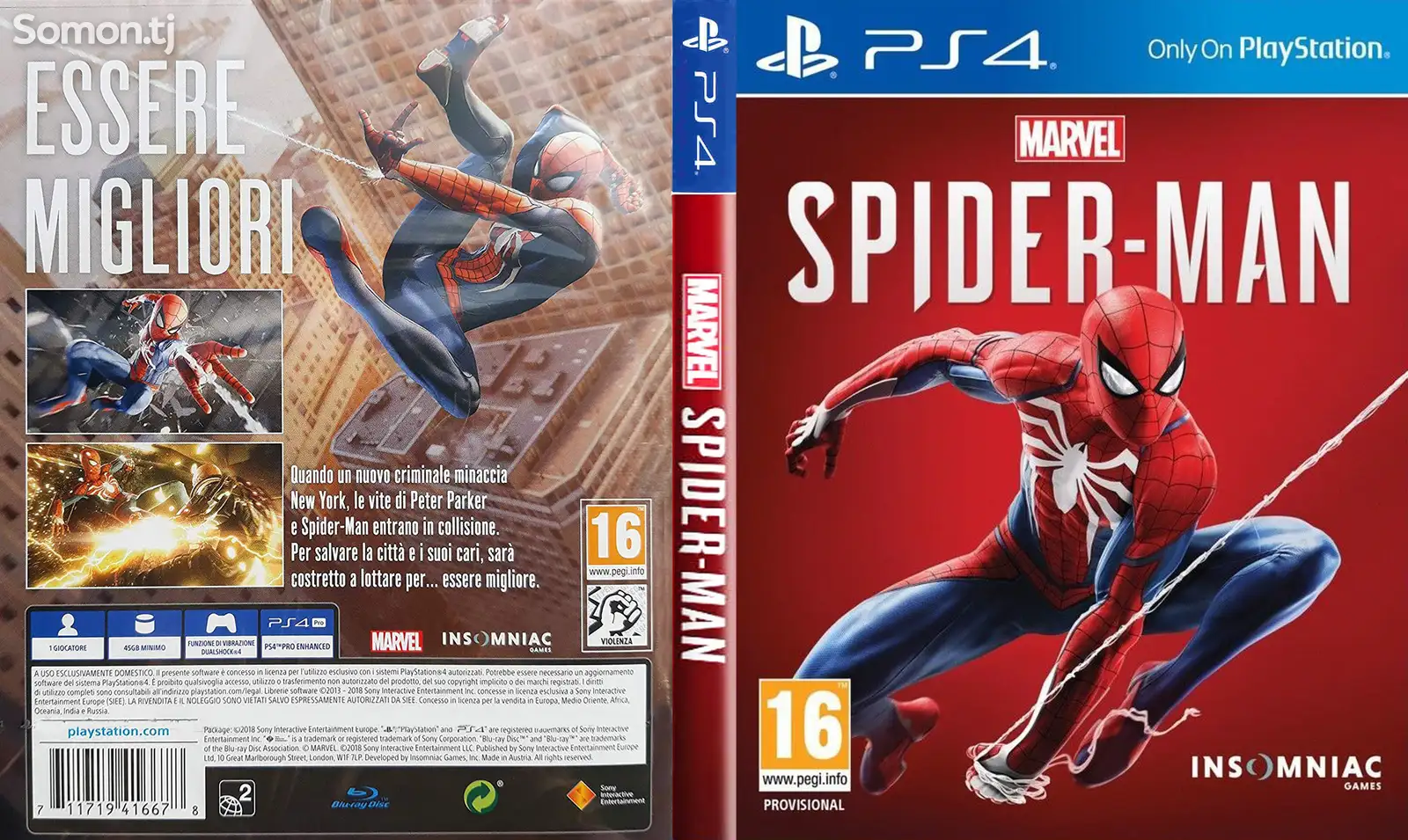 Игра Spider Man для PS4