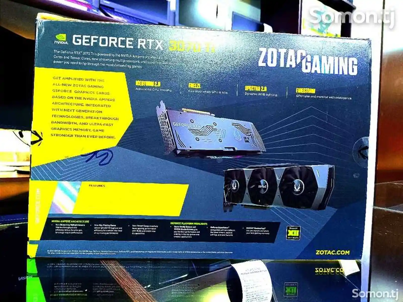 Видеокарта Zotac Trinity GeForce RTX 3070Ti 8GB / 256BIT / GDDR6X-3