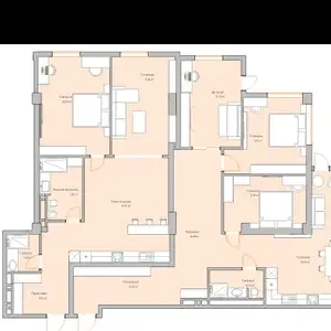 3-комн. квартира, 11 этаж, 106 м², Сино