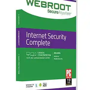 Антивирус Webroot SecureAnywhere AntiVirus - барои 3 роёна, 1 сол