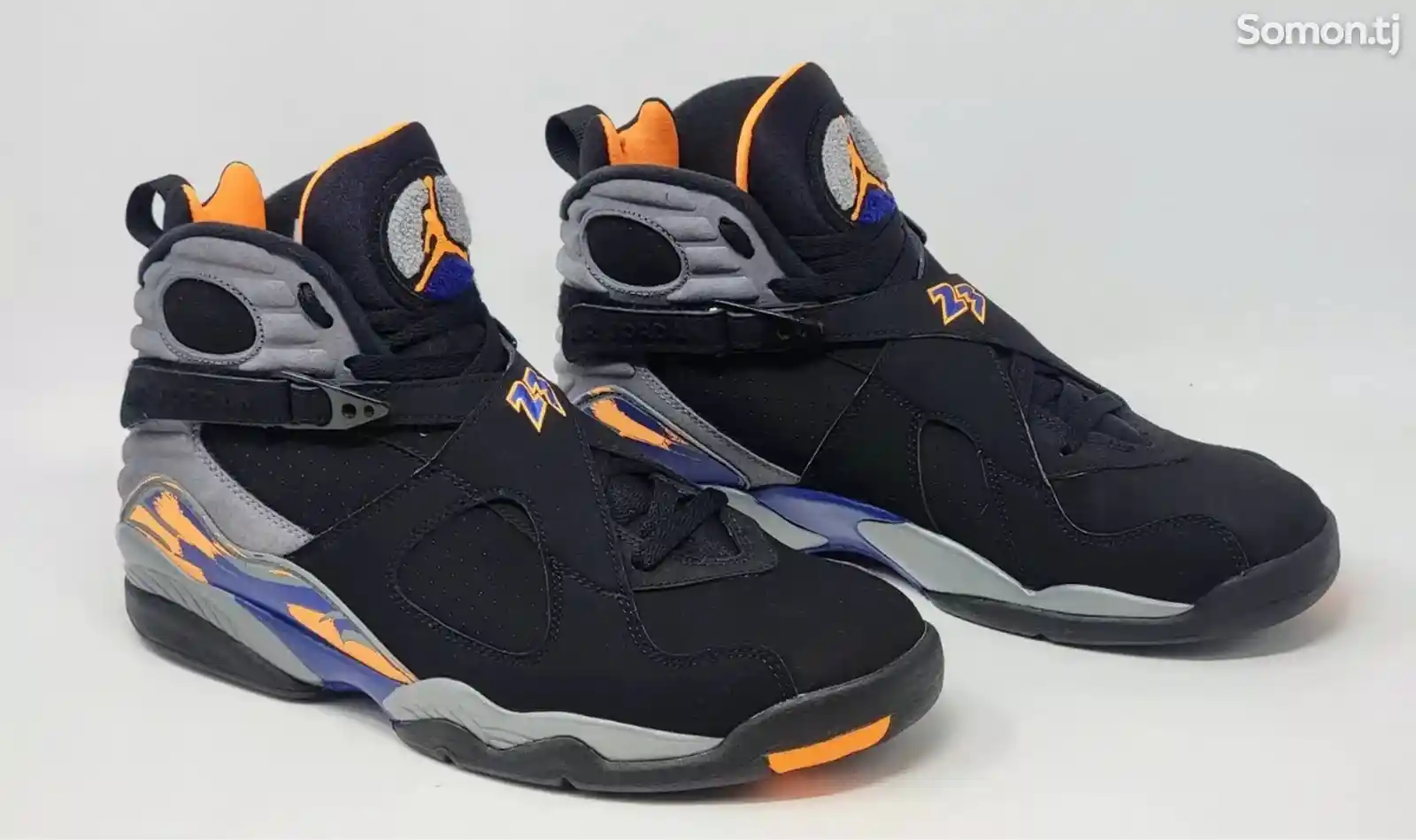 Кроссовки Air Jordan VIII 8 Retro Suns Black Deep Royal Orange-3