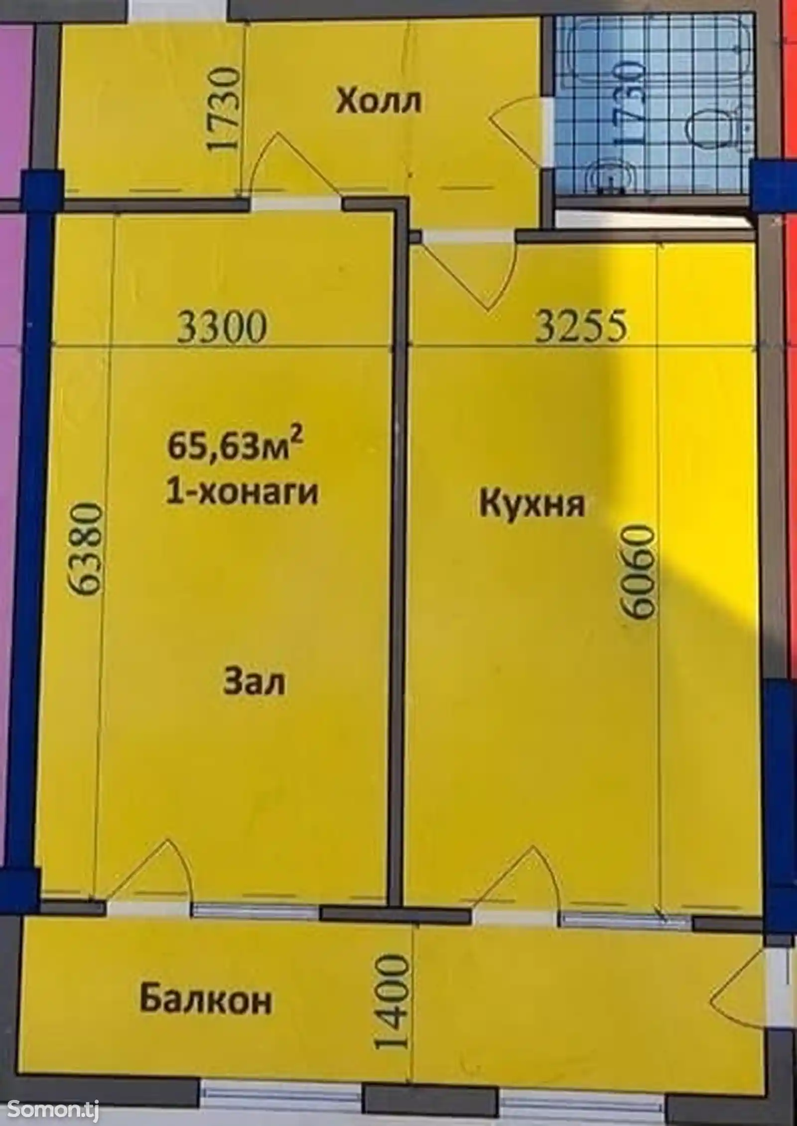 1-комн. квартира, 6 этаж, 65 м², Старый Аэропорт-6