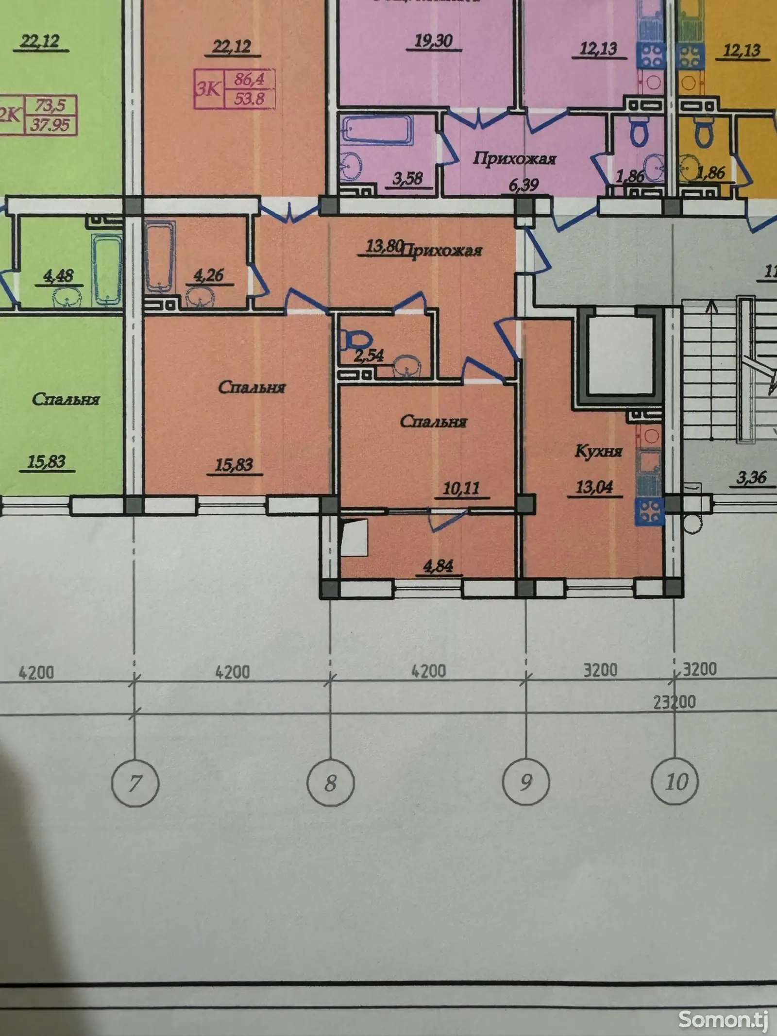 2-комн. квартира, 5 этаж, 75 м², 34мкр-1