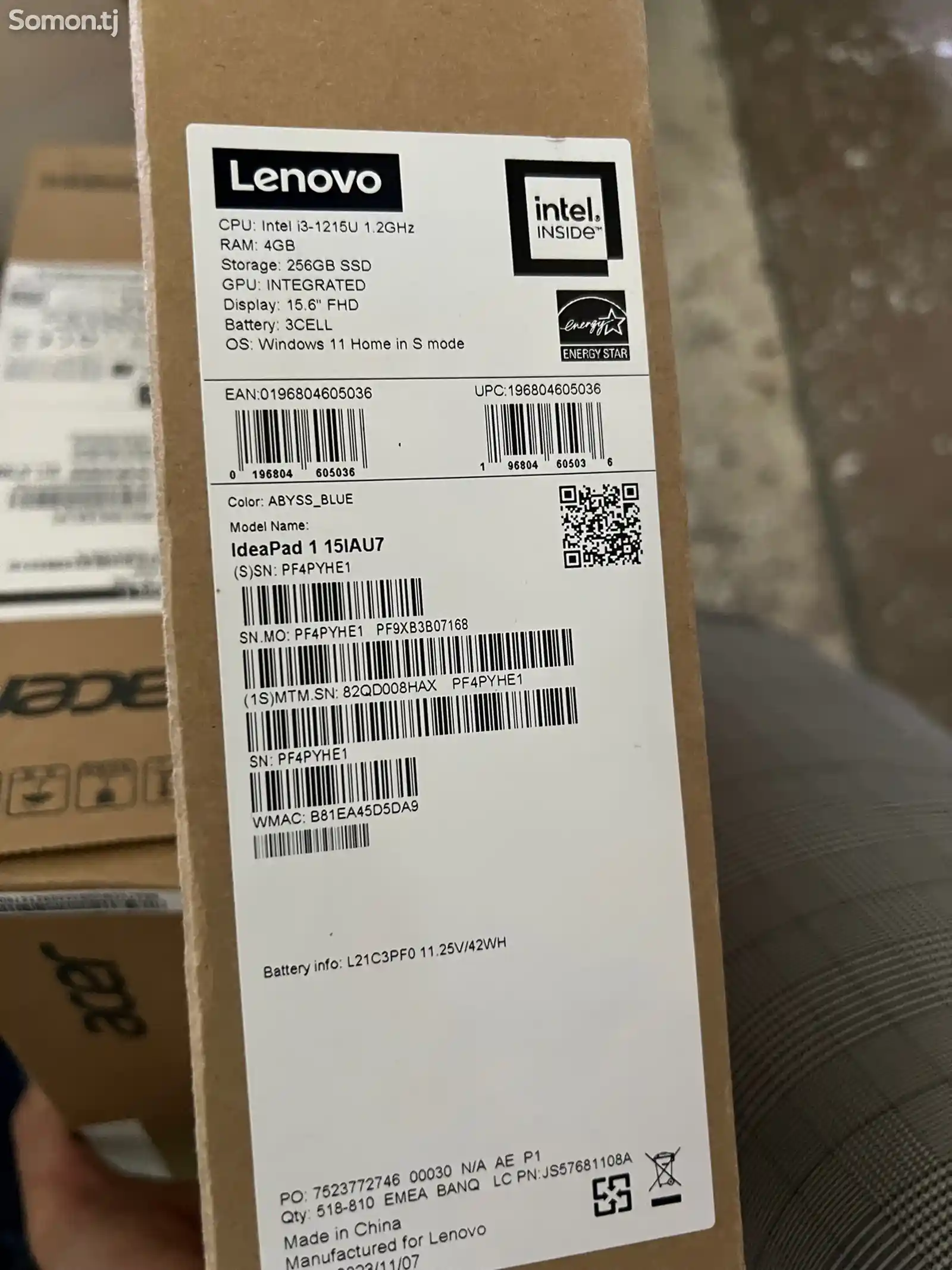 Ноутбук Lenovo ideapad 1 Ci3-5