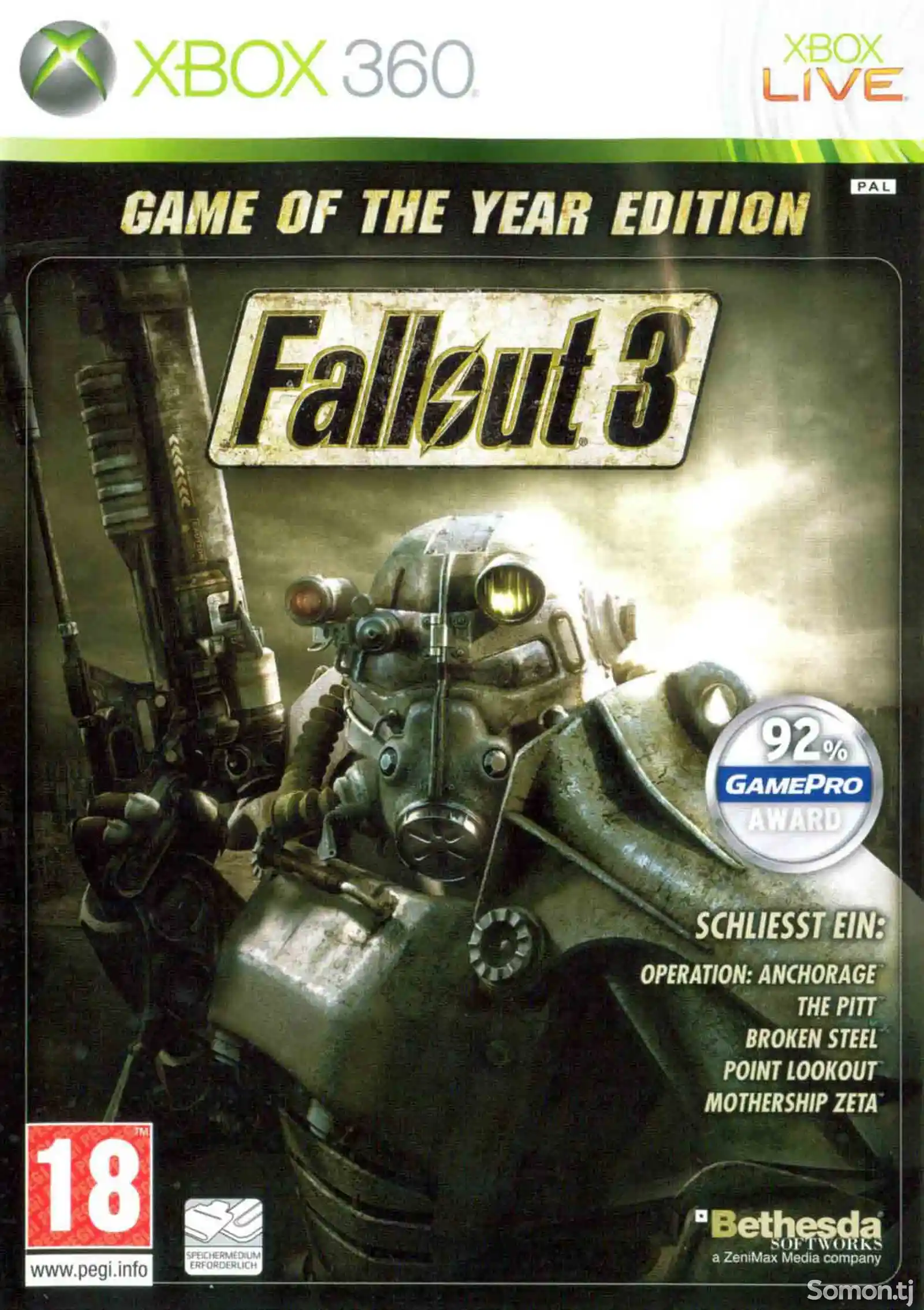 Игра Fallout 3 golden edition для прошитых Xbox 360