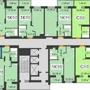 2-комн. квартира, 1 этаж, 48 м², гардиши фабрика