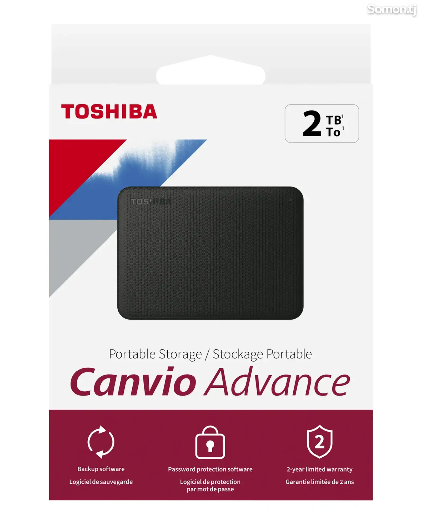 Внешний Жёсткий диск 2TB Toshiba USB 3.2 Black V10 Canvio Advance