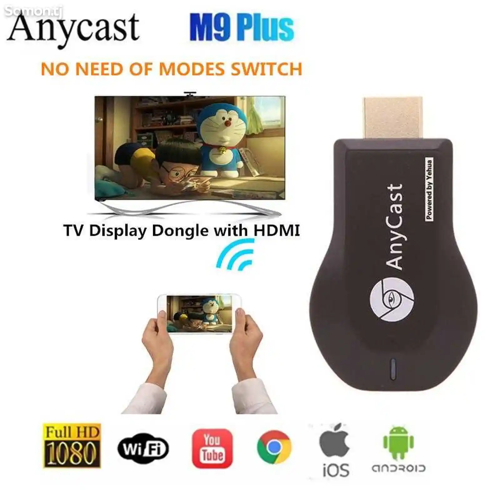 ТВ-приставка AnyCast M9 Plus, черный-2