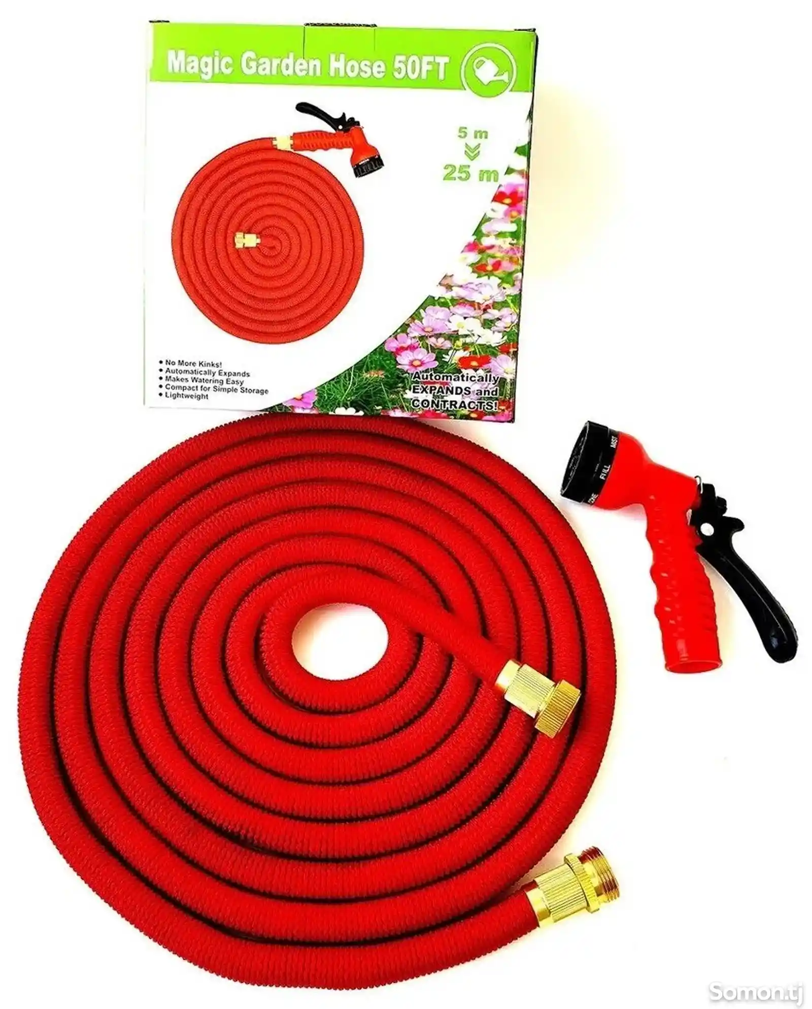 Шланг для полива растягивающийся с распылителем garden hose отзывы-6