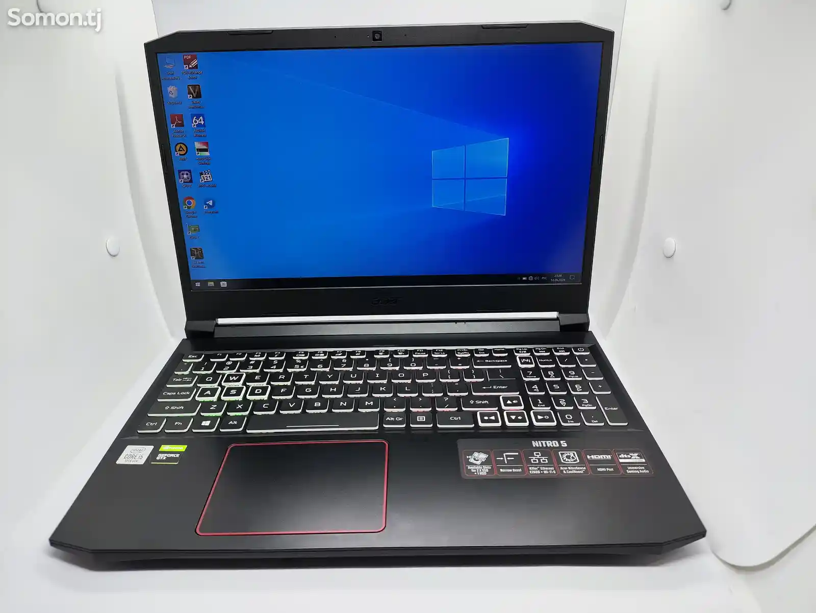 Игровой ноутбук Acer nitro 5 core i5-10300H/16GB DDR4/4GB GTX1650Ti/512GB NVME-3