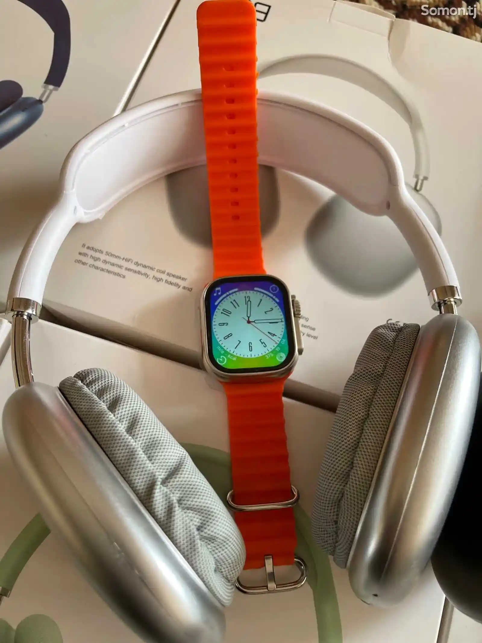 Смарт часы T900 Ultra с наушниками AirPods Max-3