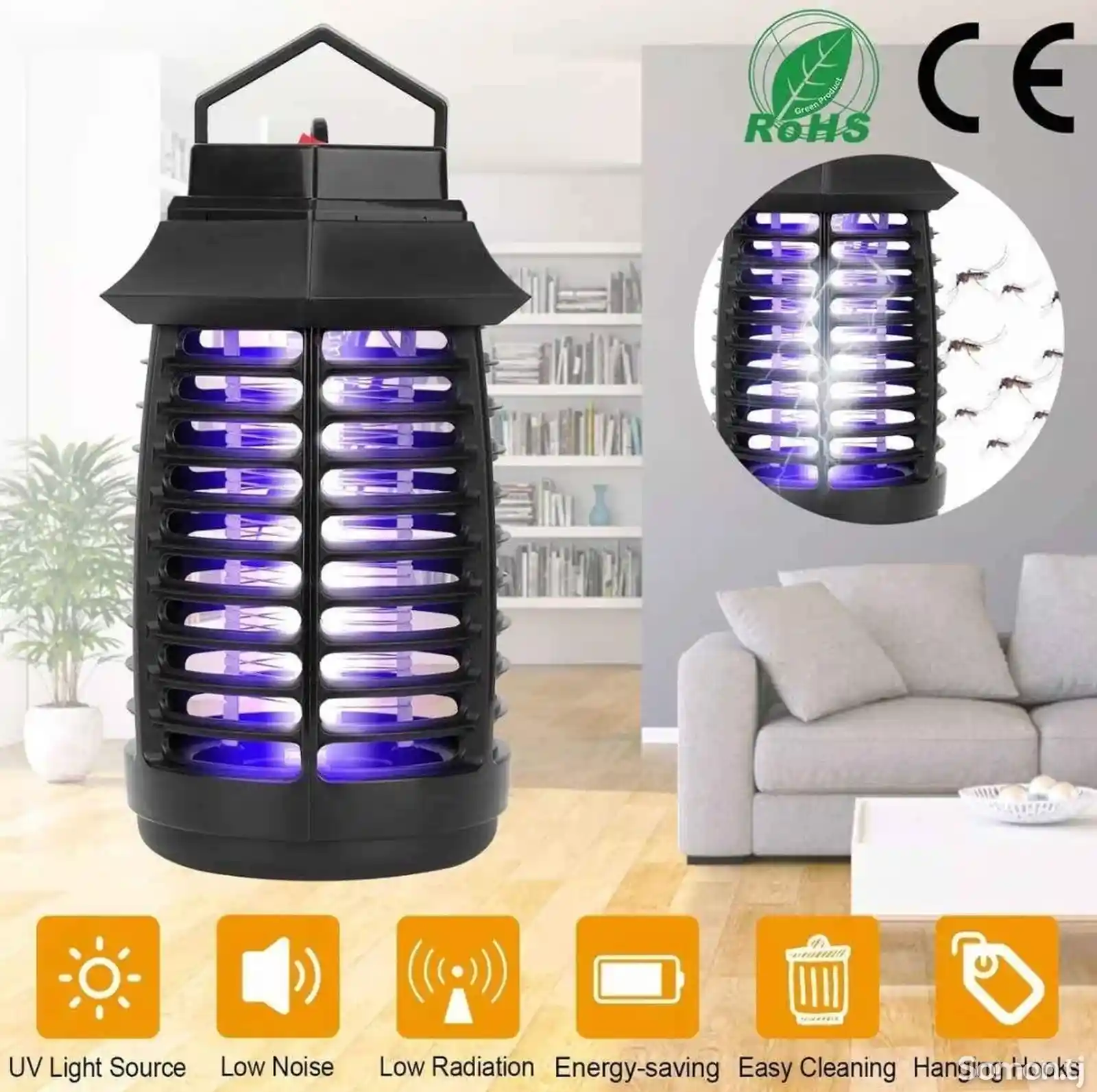 Портативные электрические лампы-ловушки для комаров и мух-2