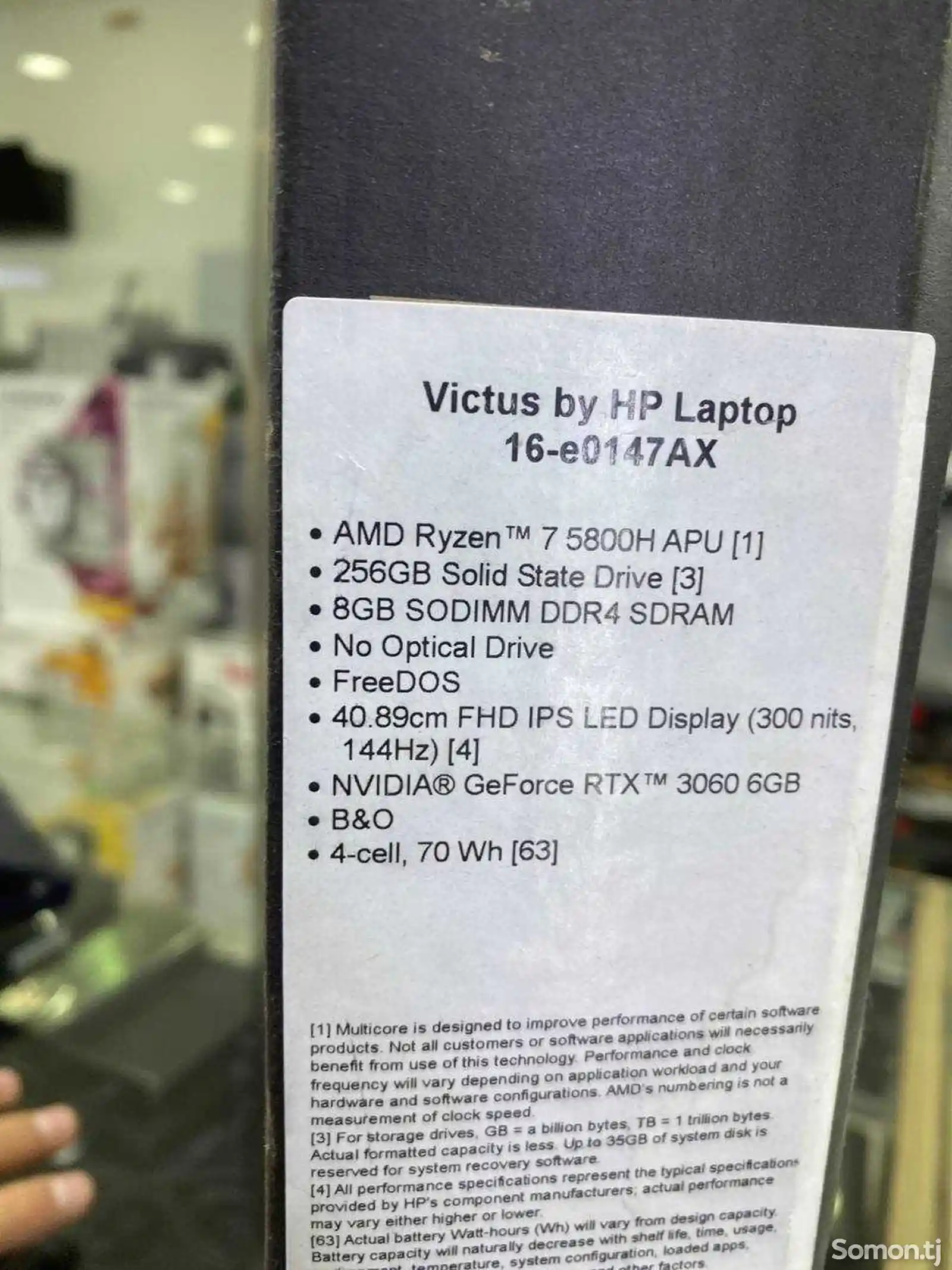Ноутбук HP victus i9-11900h RTX 3060 ozu16gb 144hz-3