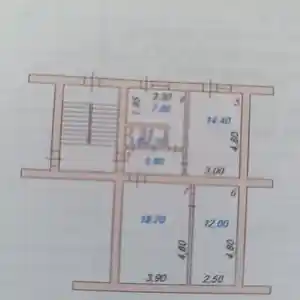 3-комн. квартира, 1 этаж, 60 м², рядом с клиникой Гиппократ.