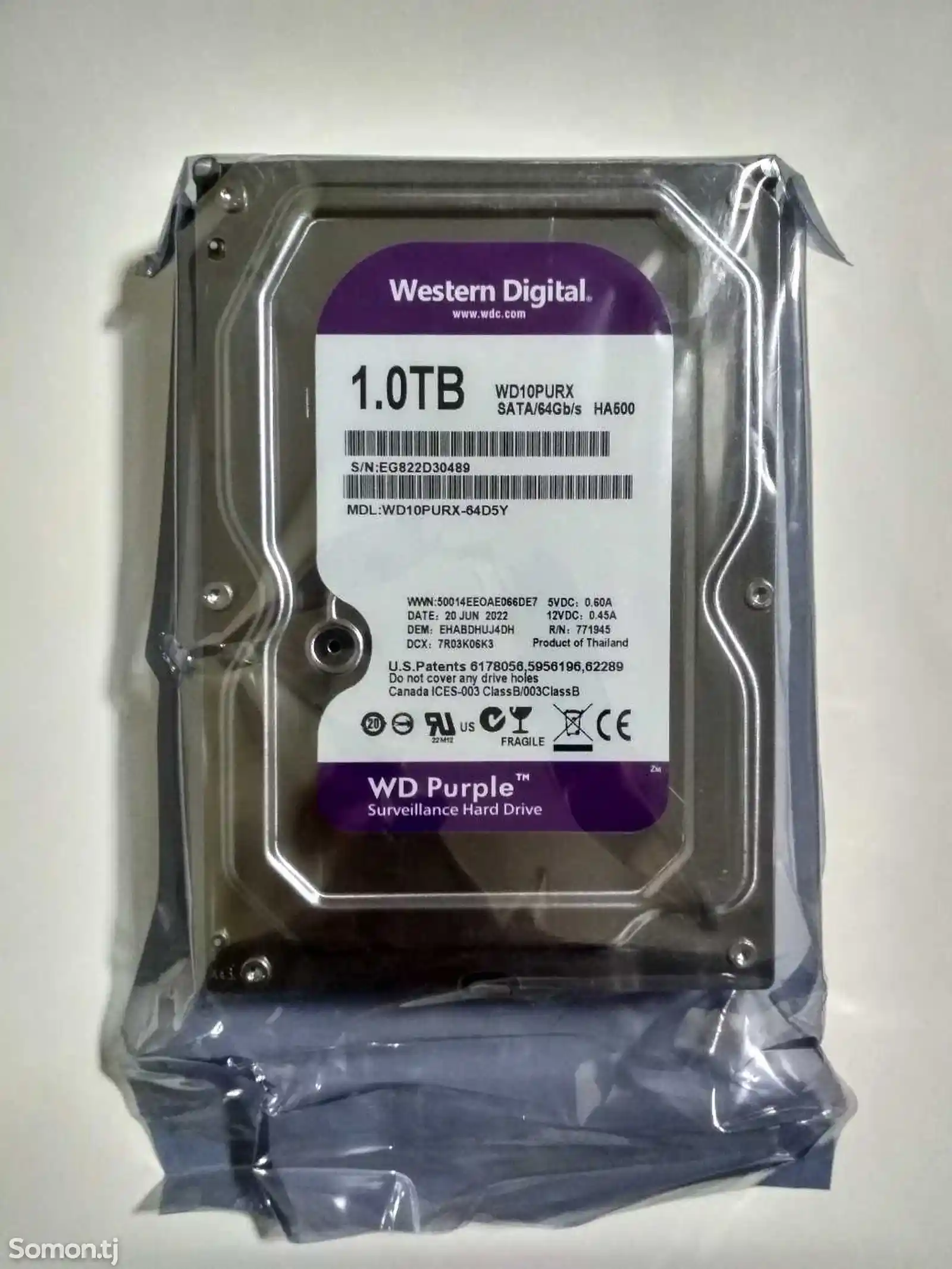 Жёсткий диск WD Purple 1TB-1