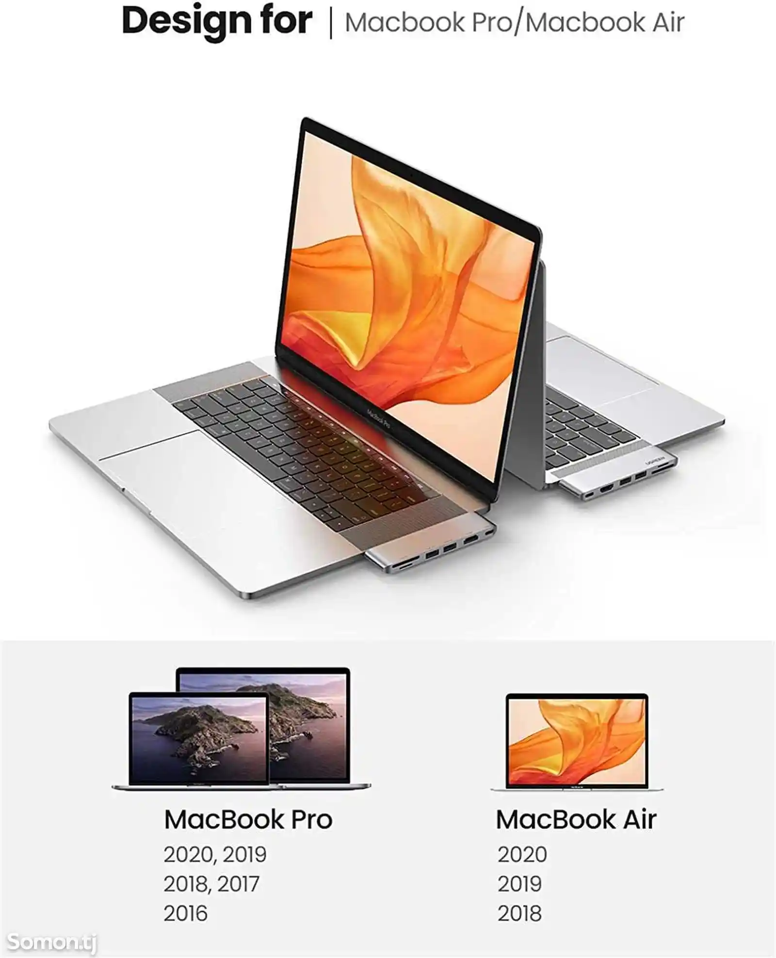 Адаптер Ugreen USB-C Hub for MacBook Pro 6 in 1-8