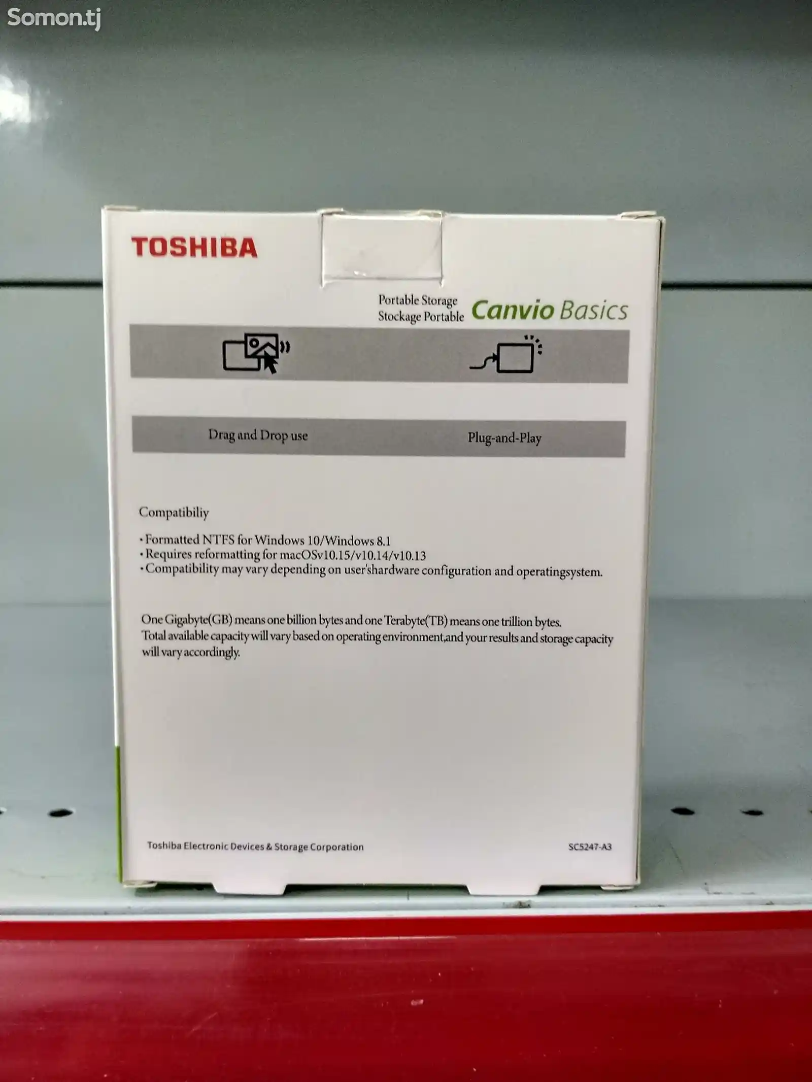 Жесткий диск Toshiba Canvio Basics 1Tb-3