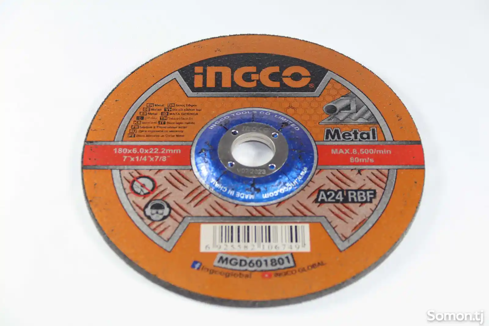 Абразивный диск для резки INGCO 180мм MGD601801