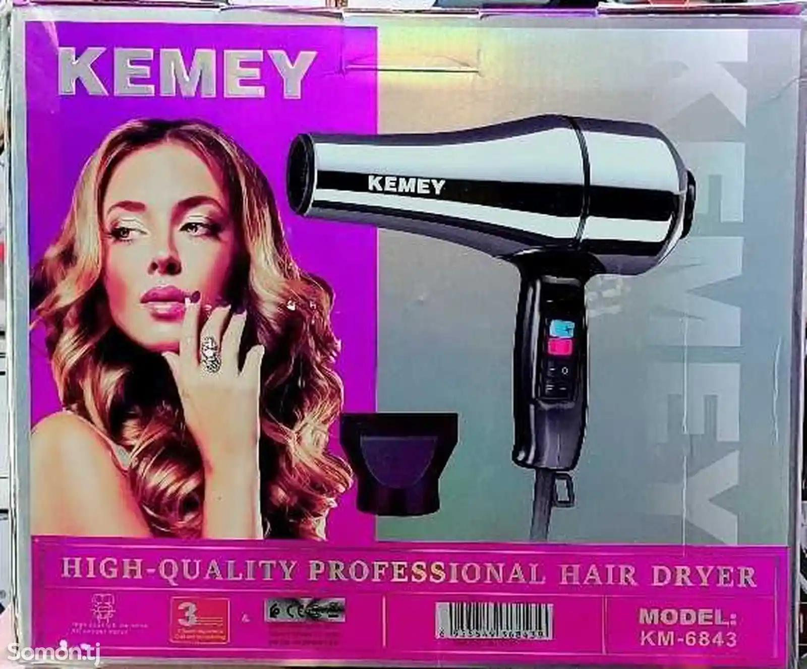 Фен для укладки волос Kemey-6843-2