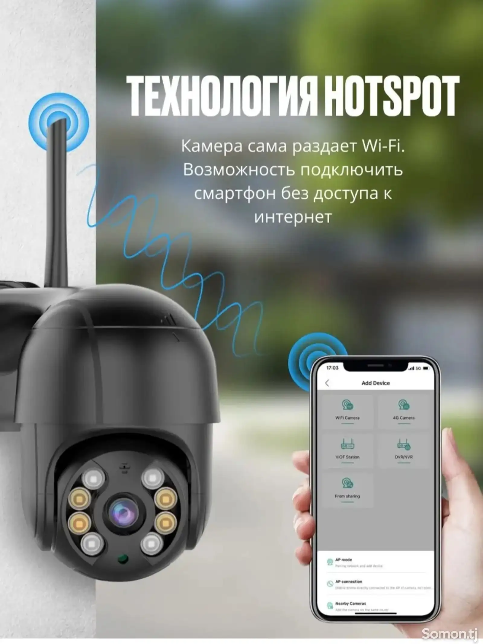 Камера видеонаблюдения Wi-Fi-4