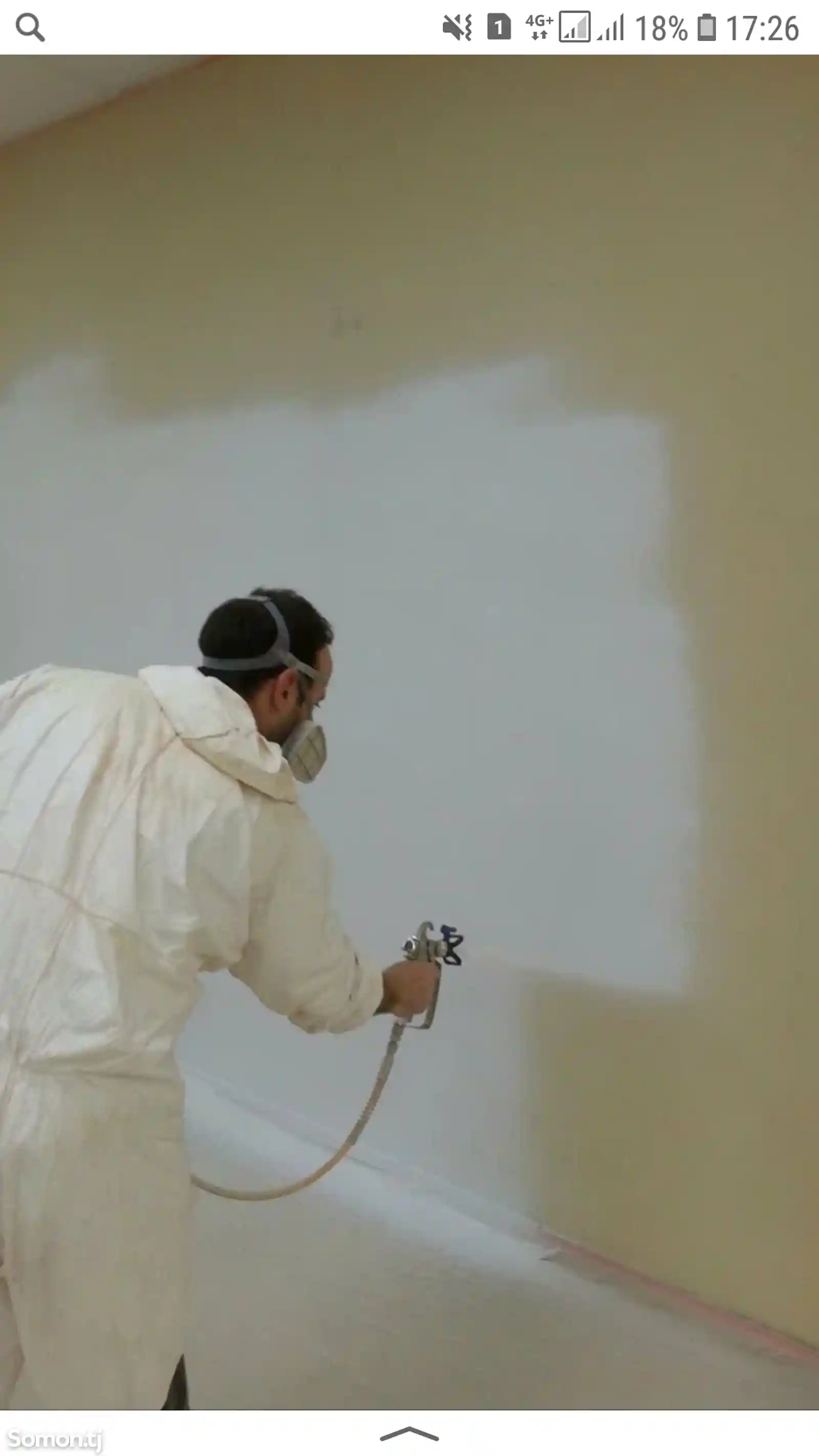 Услуги по покраске стен с компрессором-2