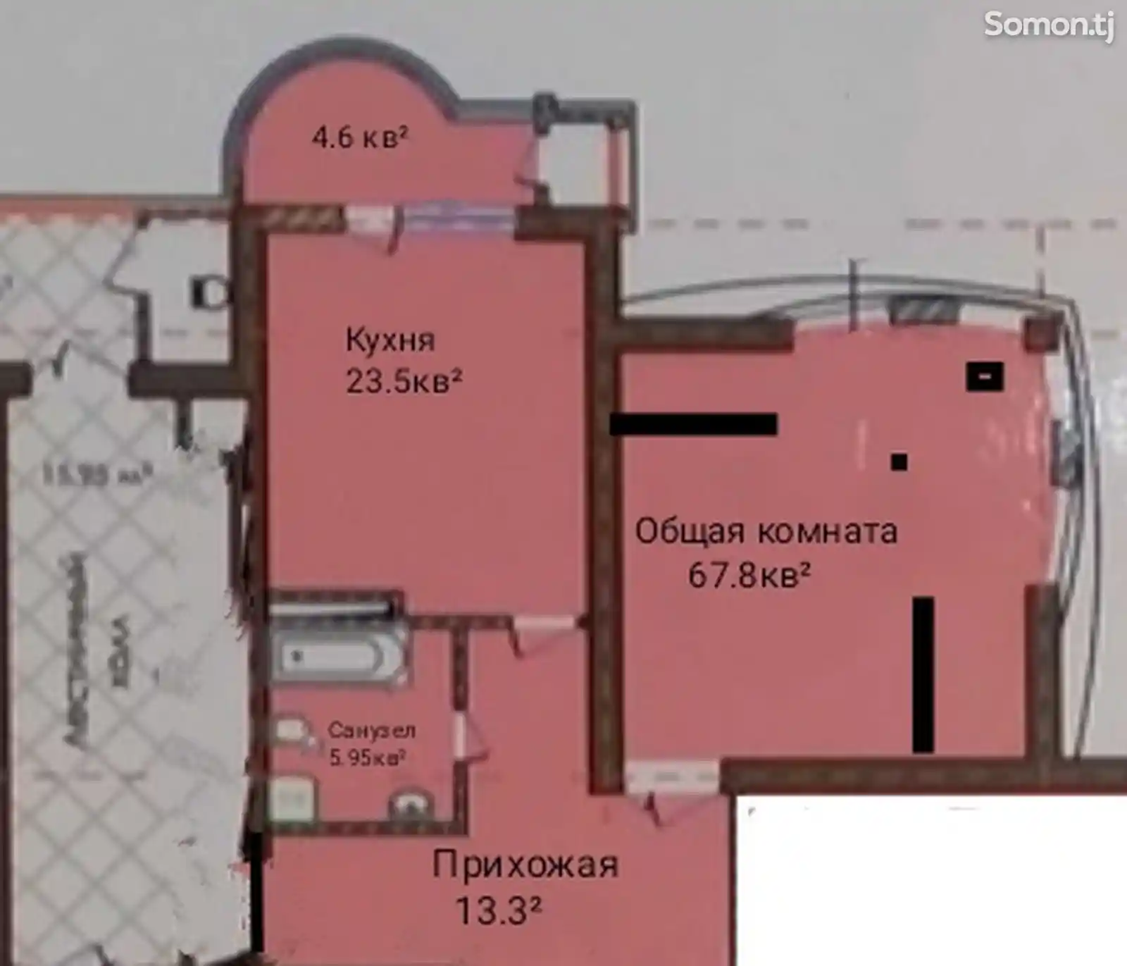 2-комн. квартира, 2 этаж, 113 м², Опера и балет-6