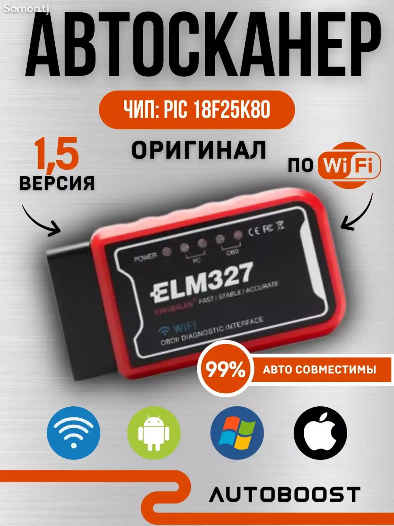 Автосканер Elm327v1.5 WiFi-1