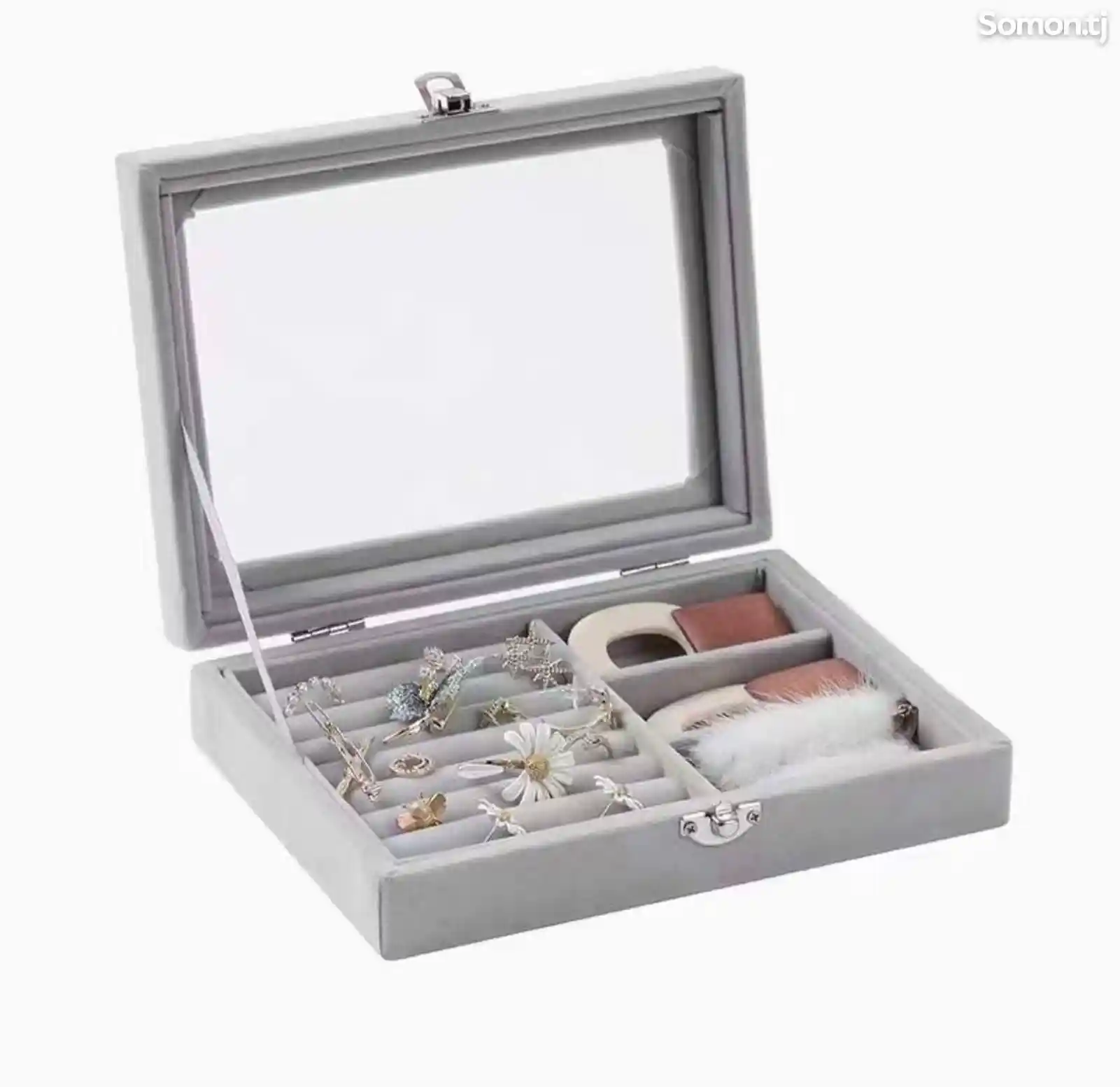 Пылезащитная стандартная коробка, простая шкатулка для хранения ювелирных-3