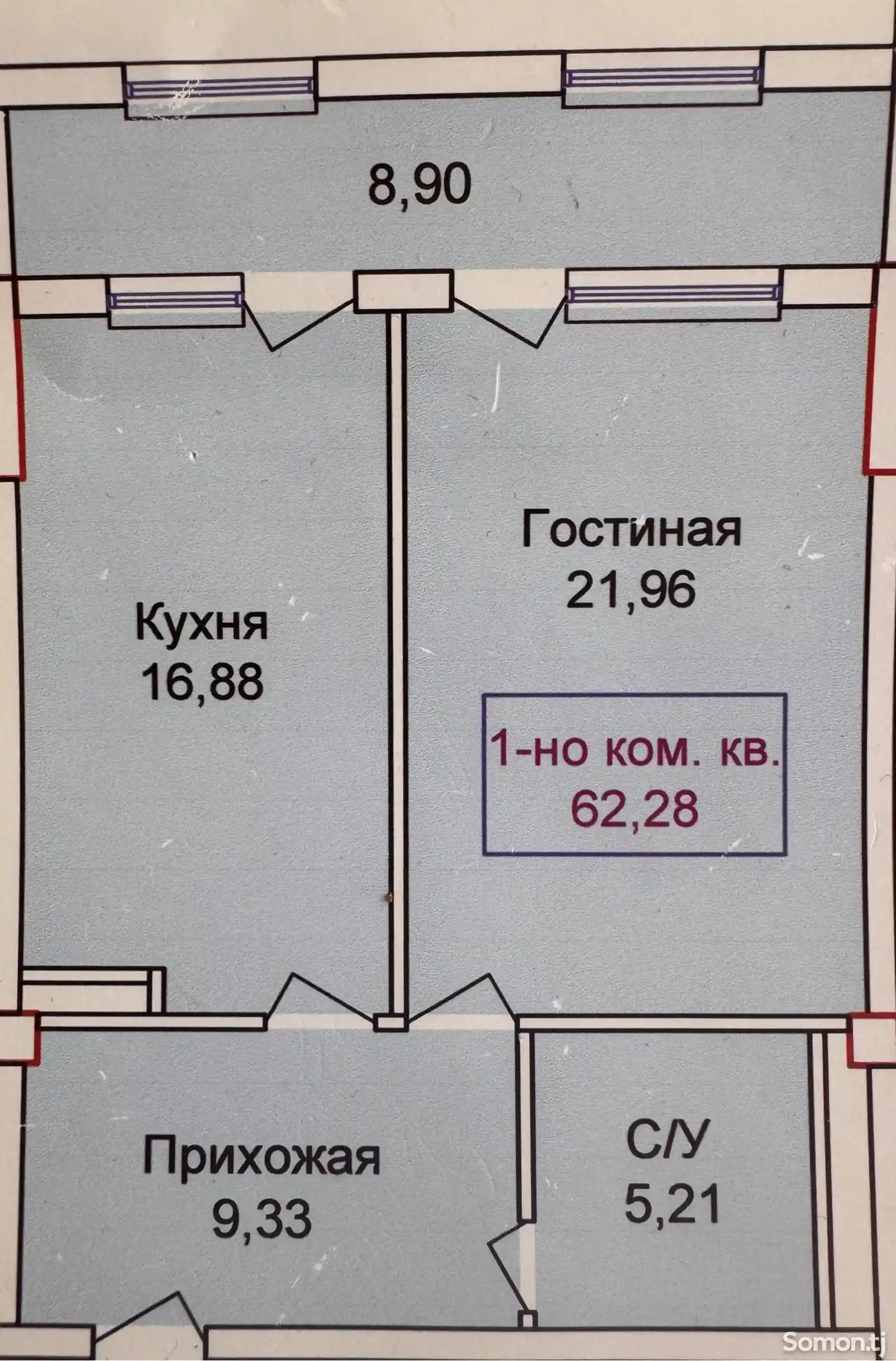 1-комн. квартира, 17 этаж, 64 м², Ал.беруни-5