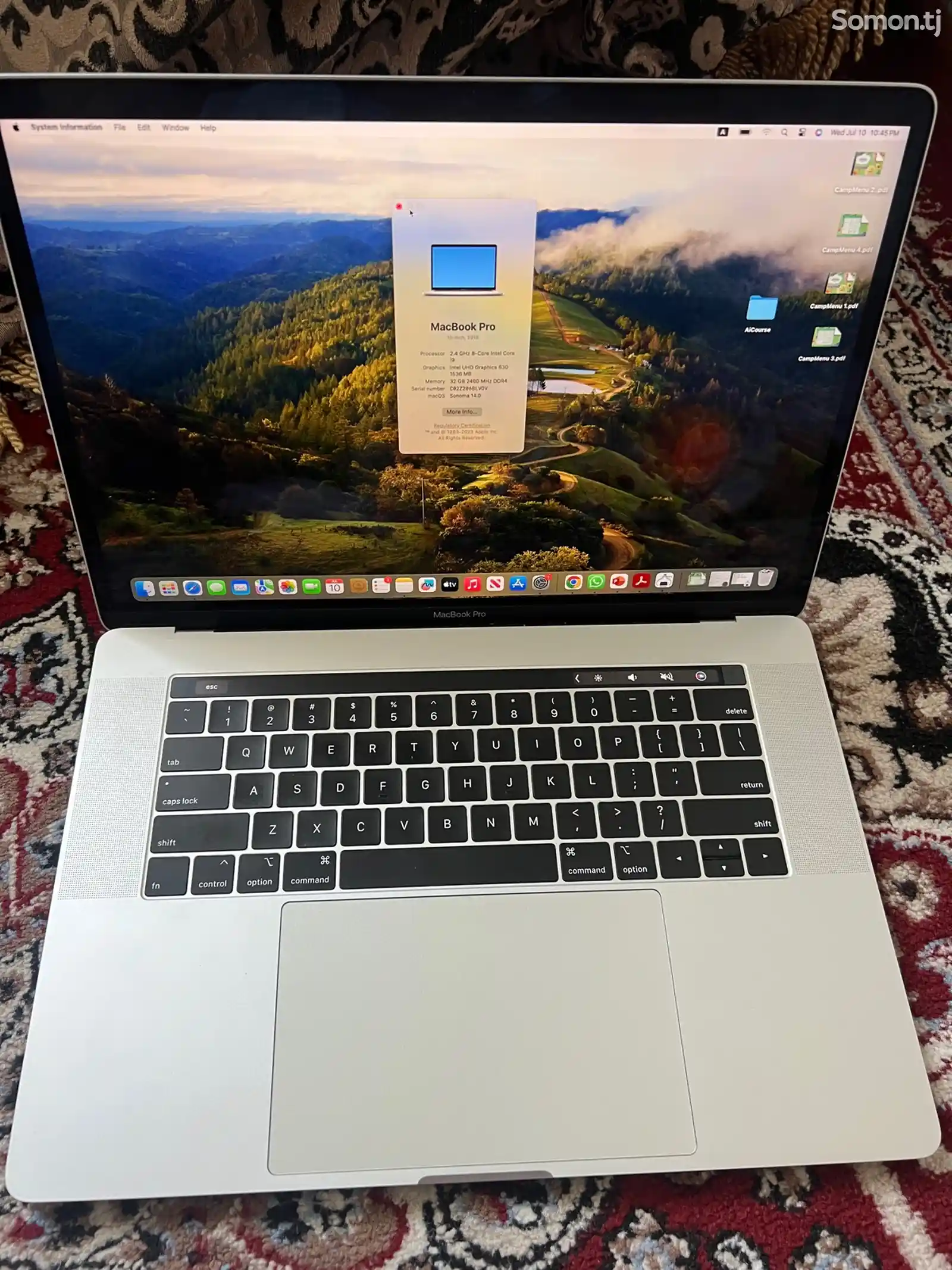 Ноутбук Apple MacBook Pro 2019 intel core I9 1tb-1
