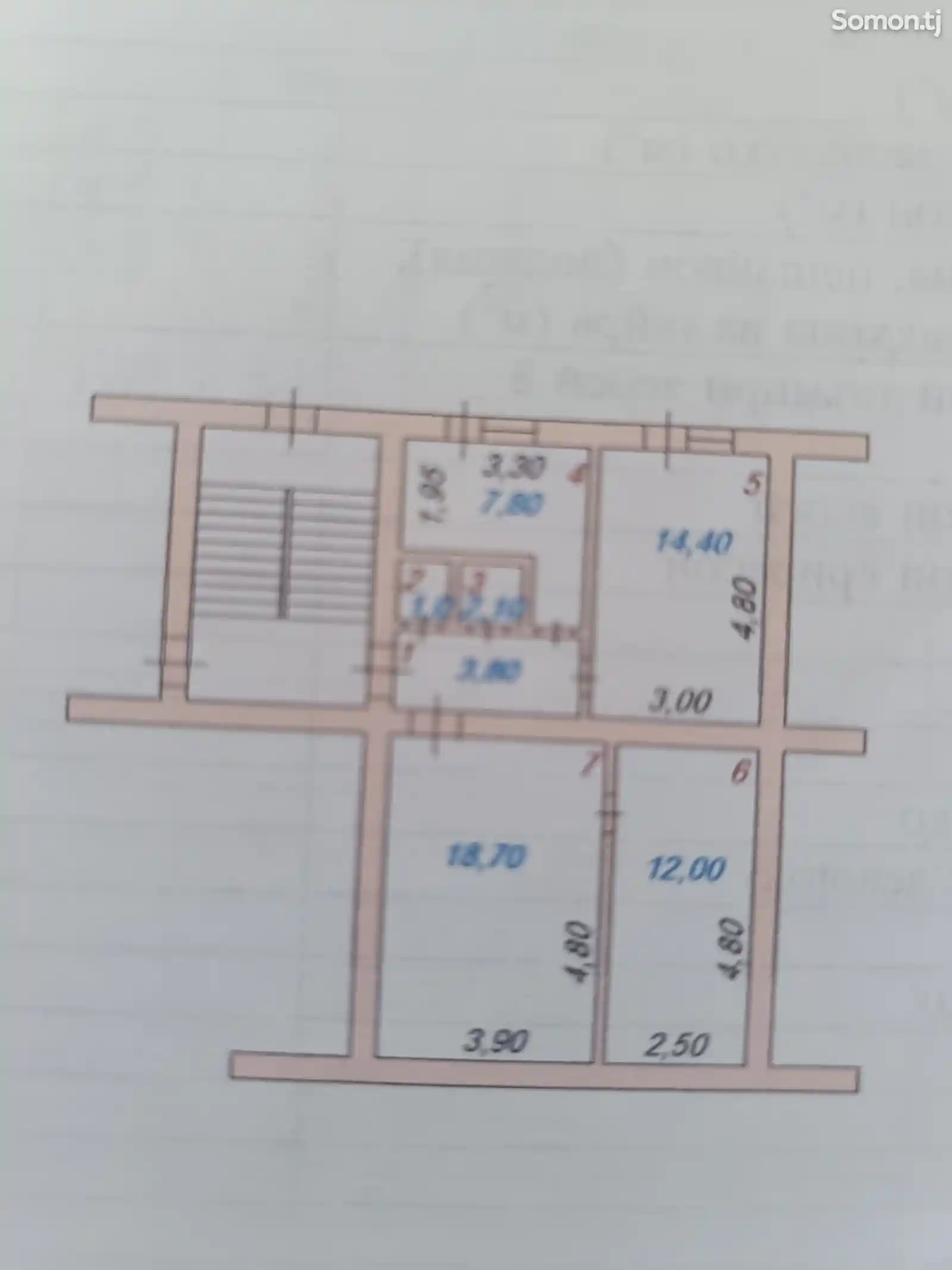 3-комн. квартира, 1 этаж, 60 м², рядом с клиникой Гиппократ-1