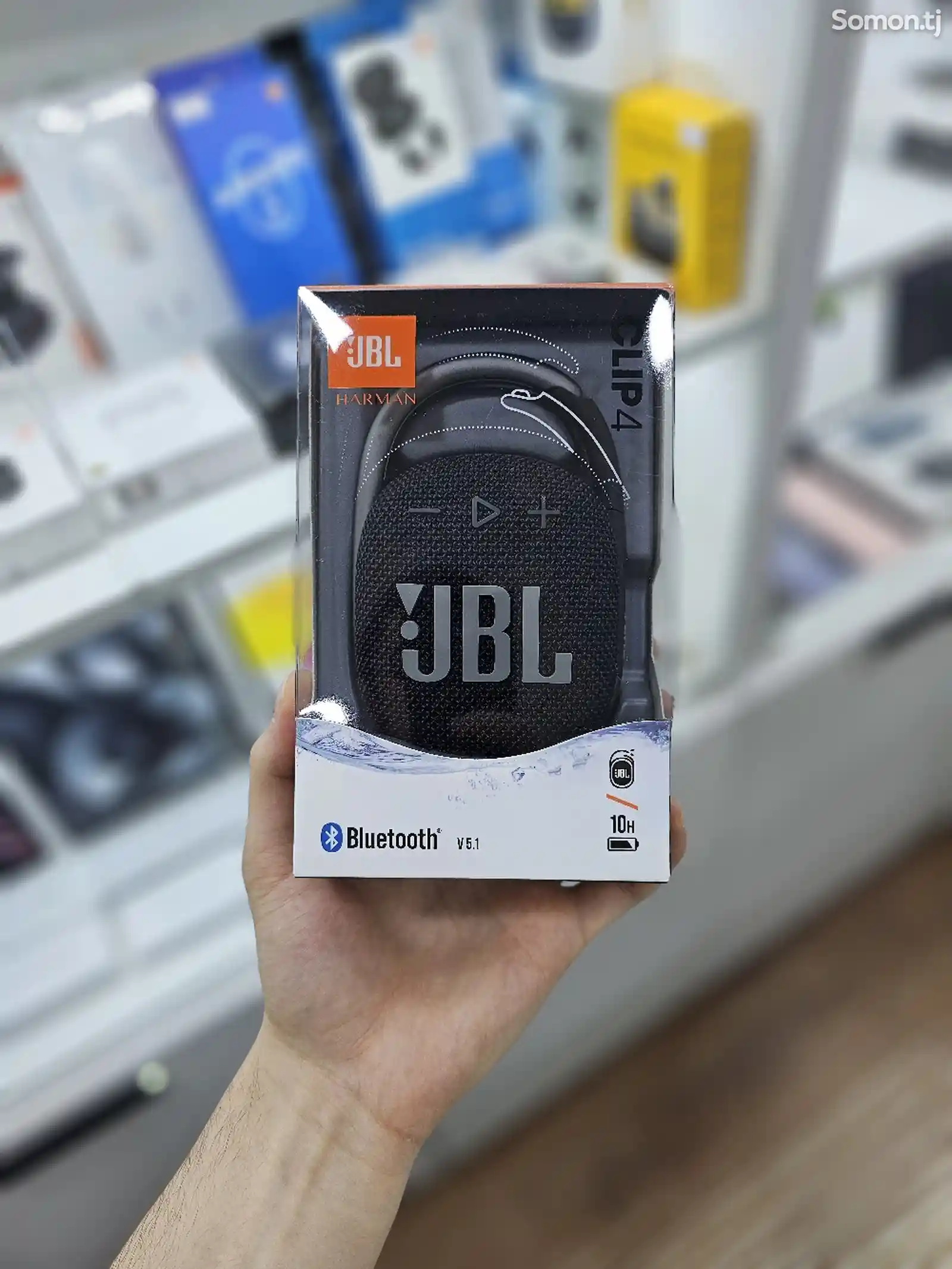 Портативная акустика JBL Clip 4, 5 Вт, черный