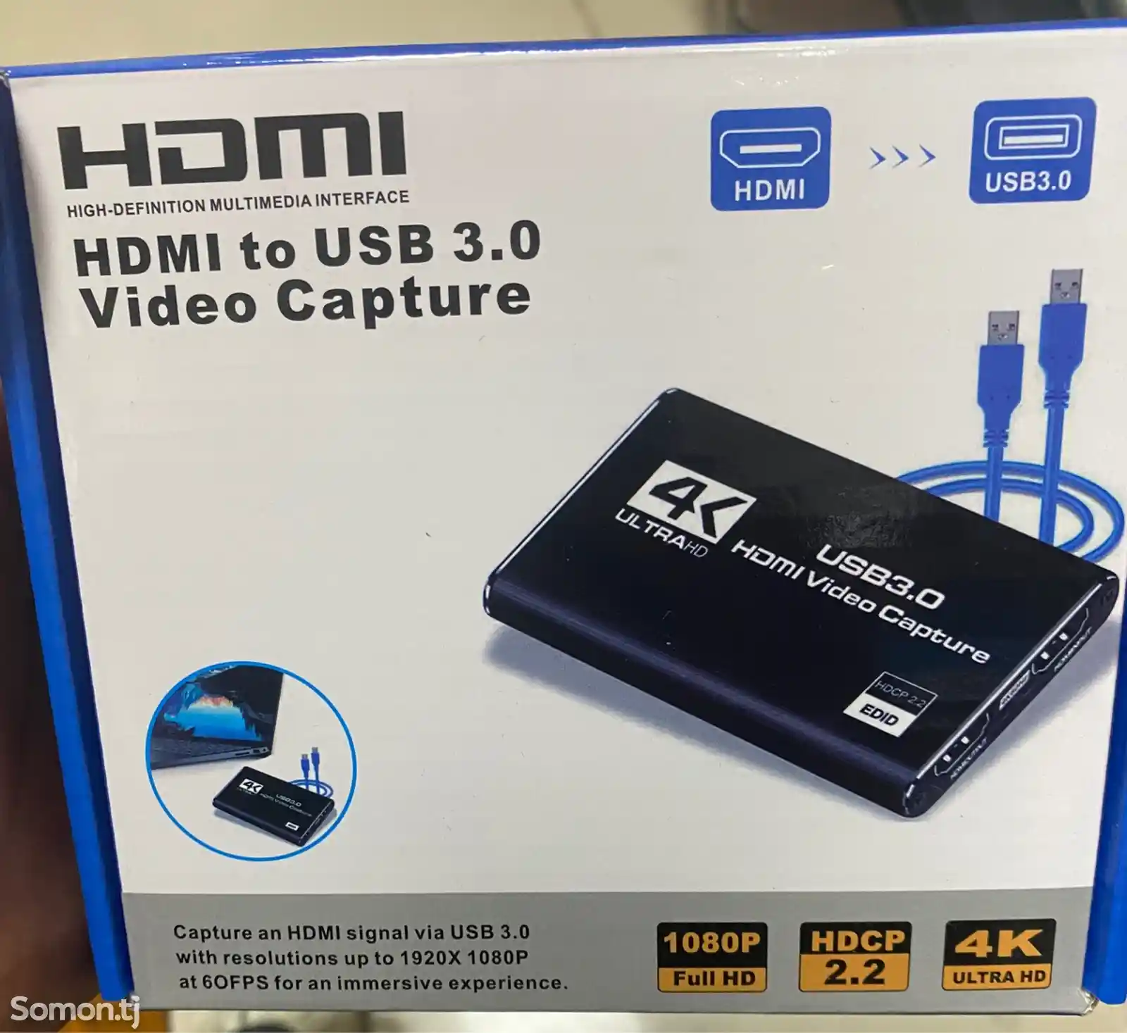 Внешняя видеокарта видеозахвата HDMI в USB 3.0 на 2 монитора-3