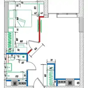 1-комн. квартира, 2 этаж, 40 м², Поворот Ленинграда