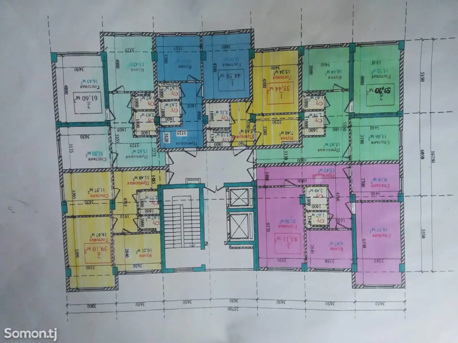 2-комн. квартира, 3 этаж, 62 м², Корвон-1