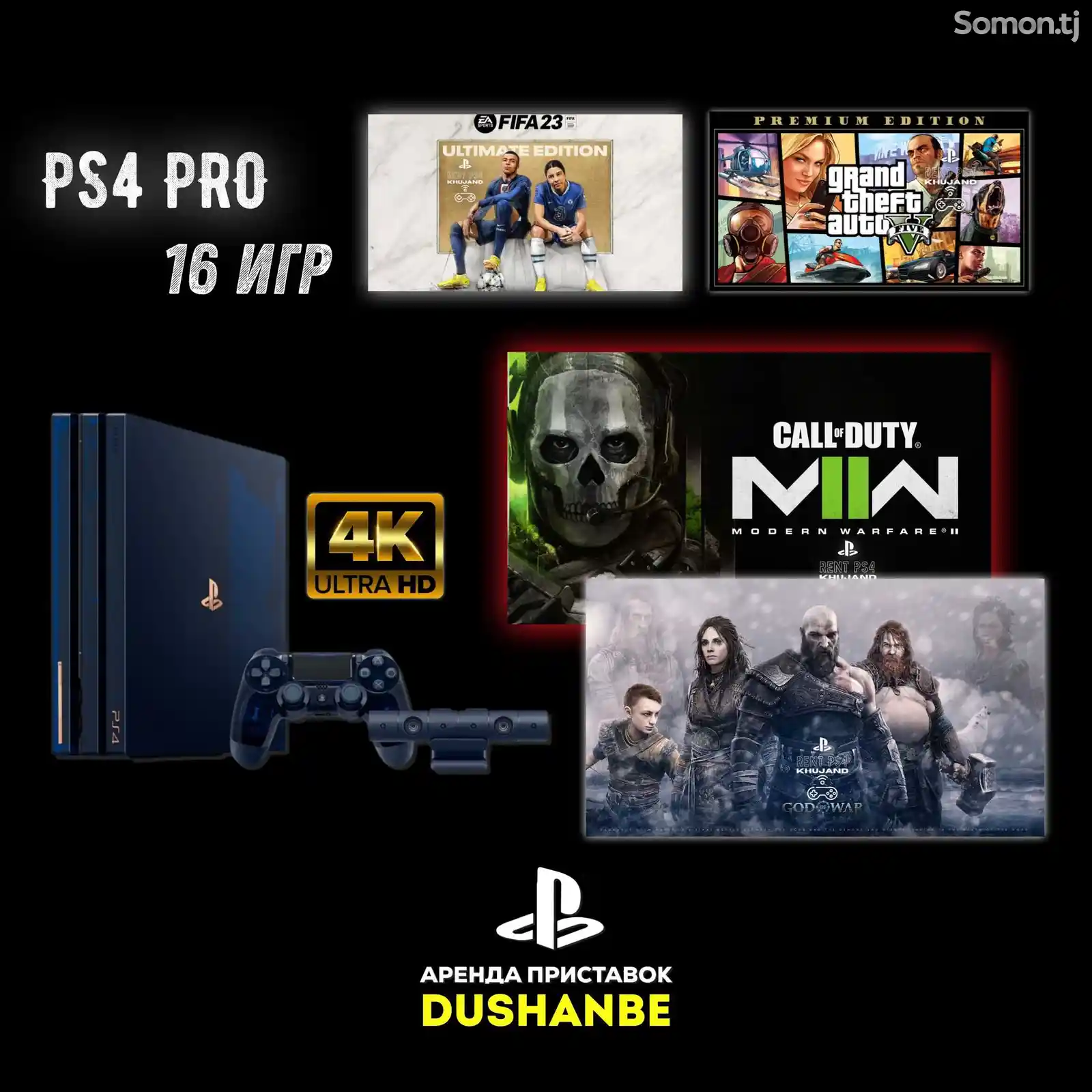 Игровая приставка в аренду Sony PlayStation 4 Pro-3