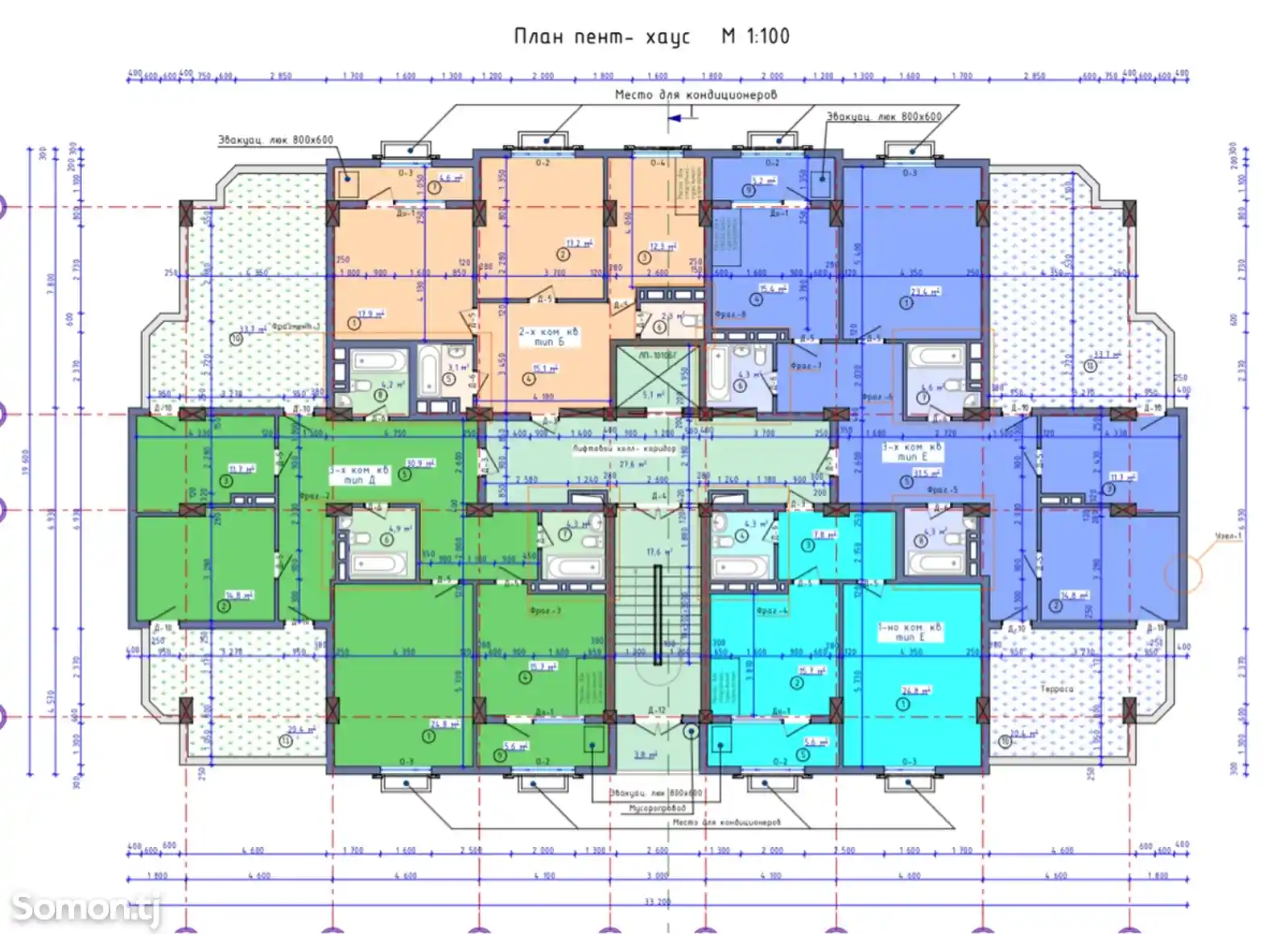 4-комн. квартира, 10 этаж, 140 м², 20 мкр-2