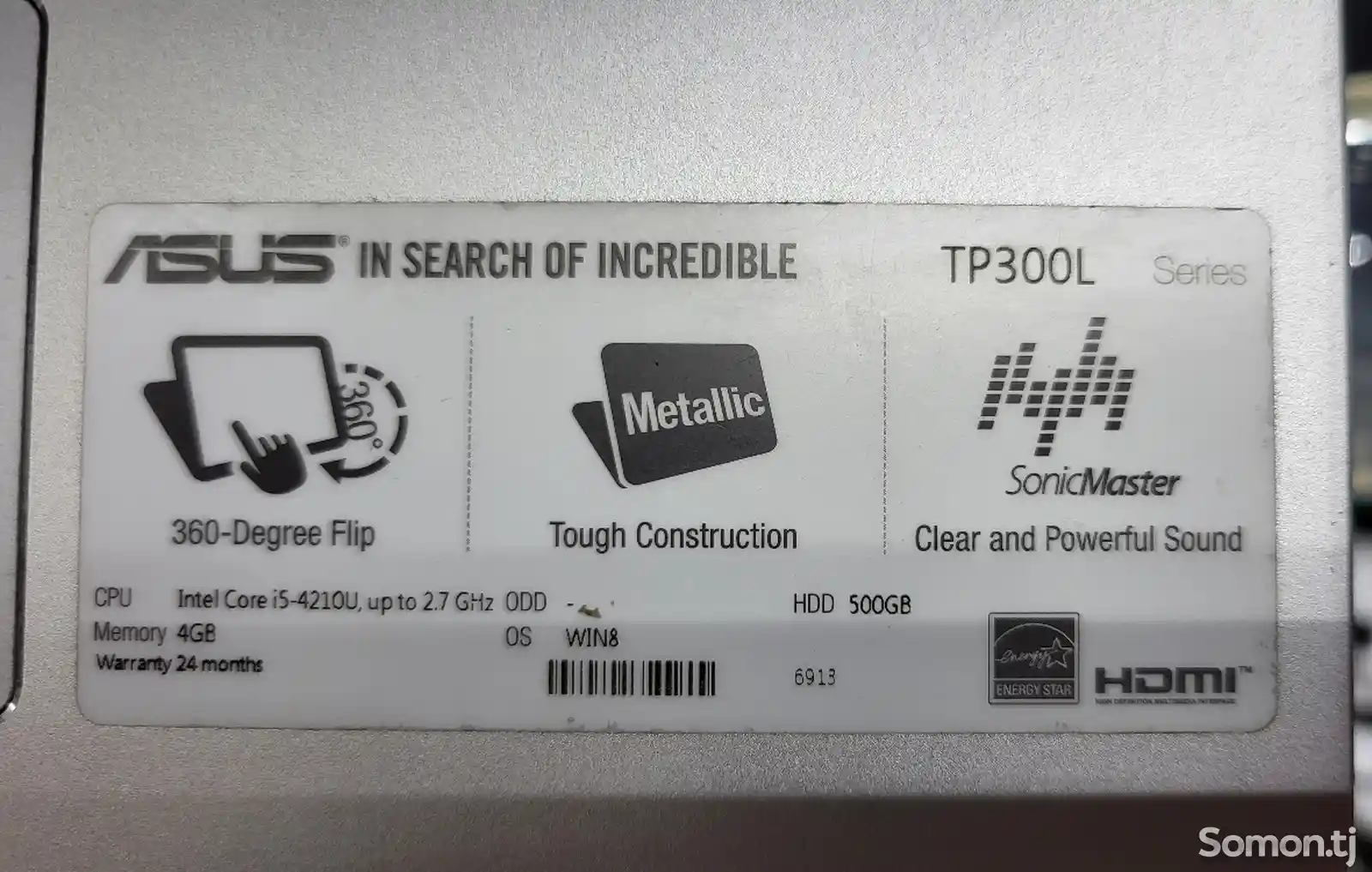 Игровой ноутбук Asus TP300 X360/i5/GT820/500GB-11
