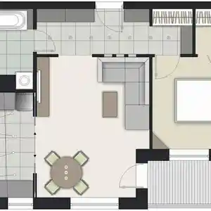 2-комн. квартира, 1 этаж, 47 м², Кучаи Коргар