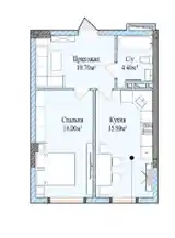 1-комн. квартира, 7 этаж, 47 м², 1 мкр-6