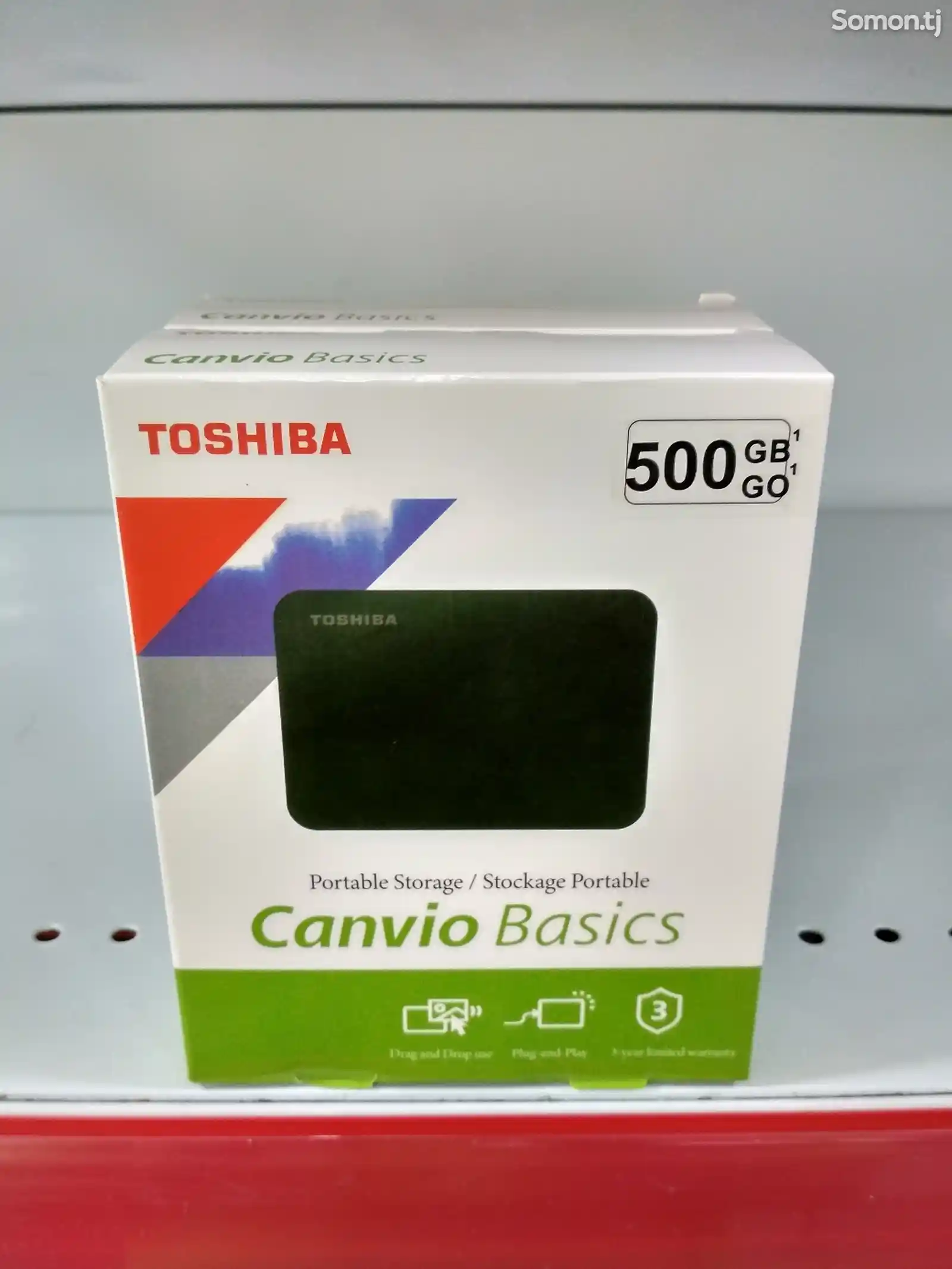 Портативный USB 3.0 Жёсткий диск Toshiba Canvio Basics 500GB-1