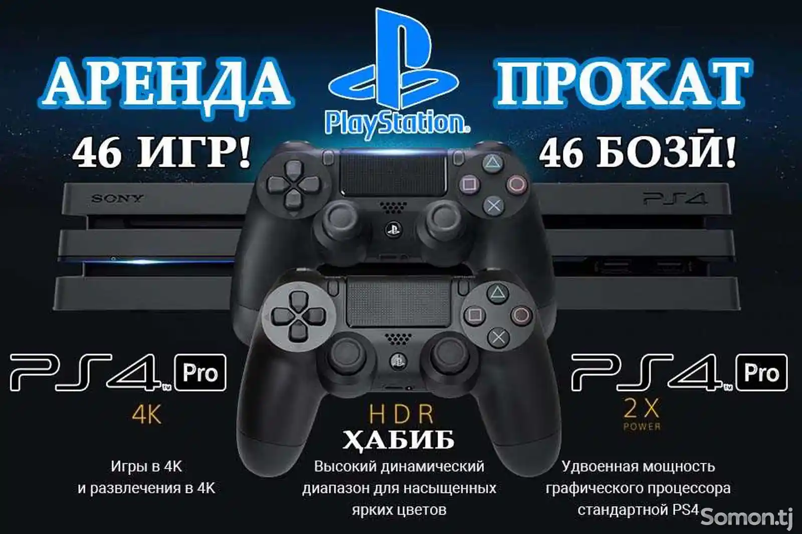 Игровая приставки Sony PlayStation 4 Pro на прокат-1
