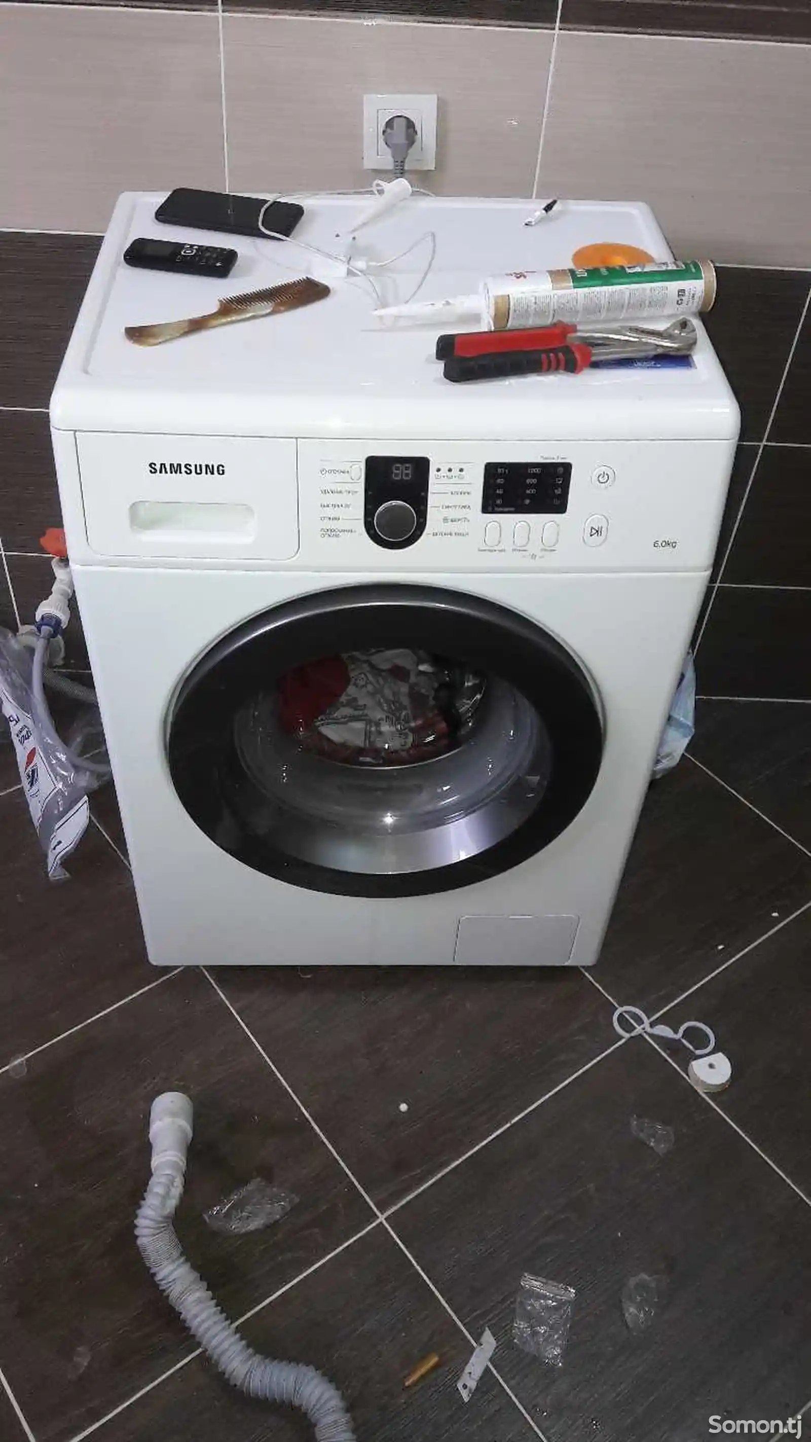 Установка стиральной машины-4