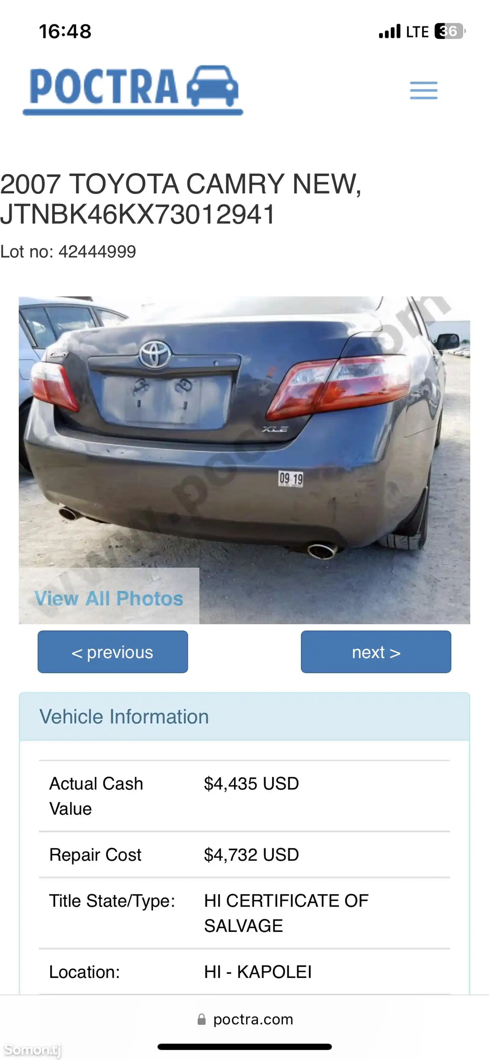 Toyota Camry, 2007-12