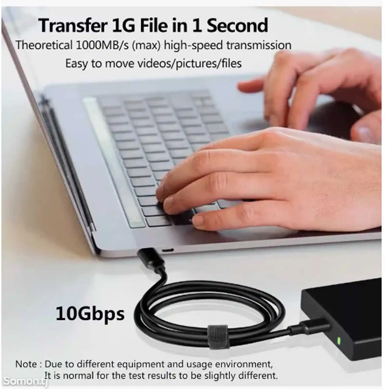 Кабель USB 3.2 для внешнего SSD диска USB Type C 10 Гбит/с-3
