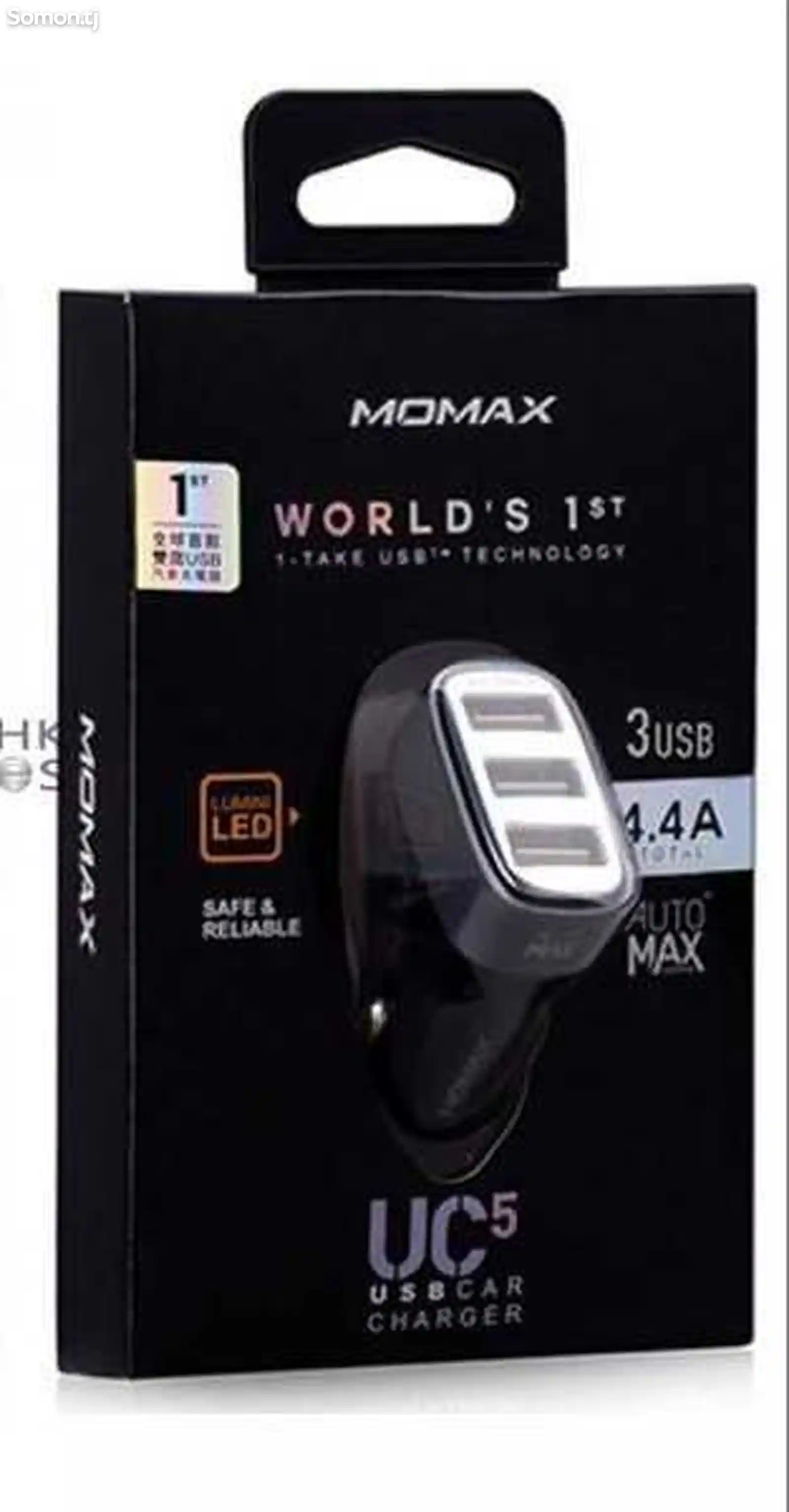 Автомобильное зарядное устройство MoMax 4.4Аh-5