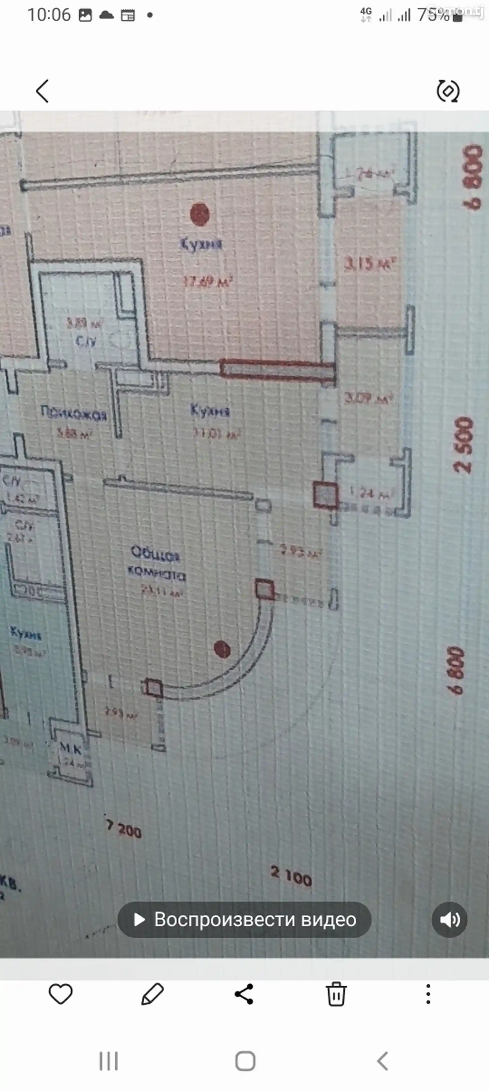 2-комн. квартира, 15 этаж, 53 м², Фирдавси-3