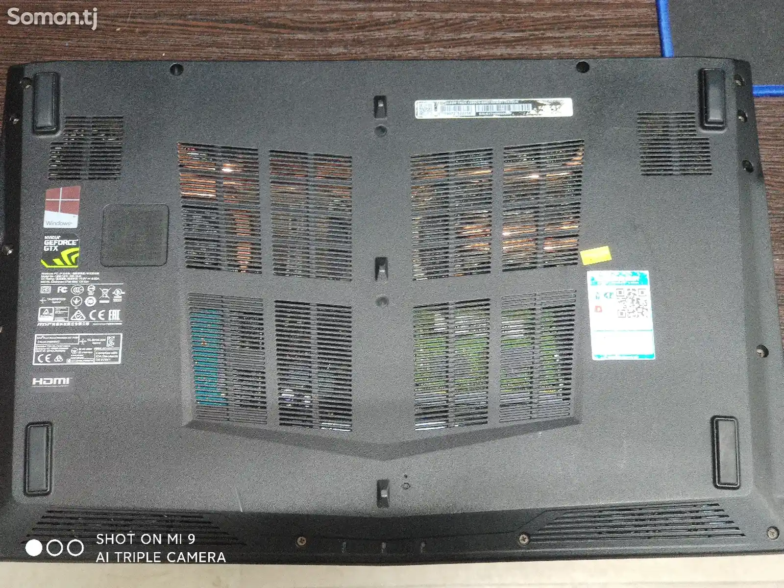 Ноутбук MSI core i5-7300HQ GTX 4GB RAM 16gb-6