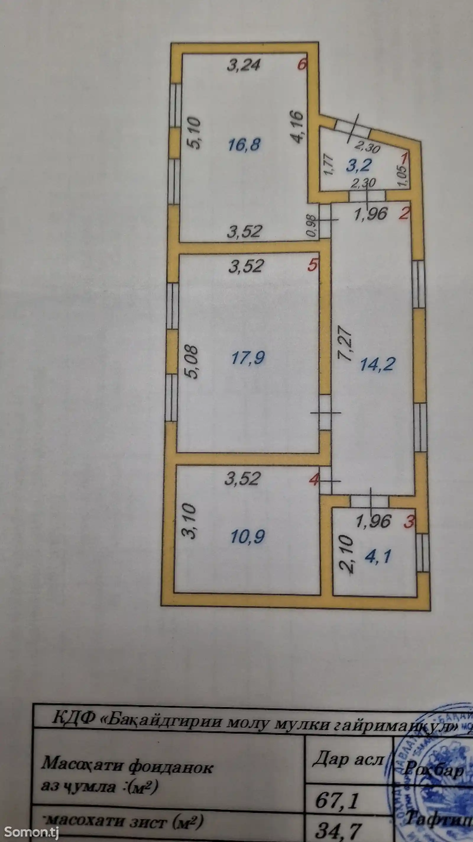 2-комн. квартира, 1 этаж, 70м², Фирдавси-8